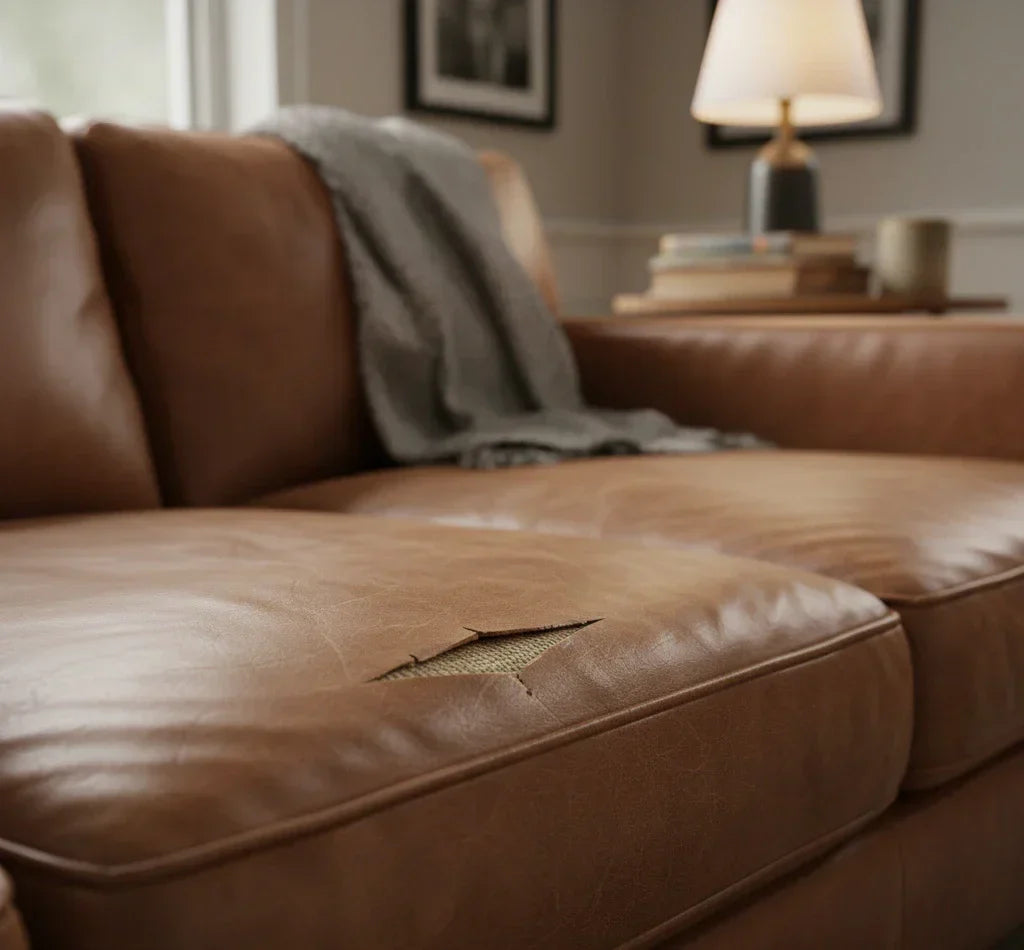 Ledersofa reparieren: So beseitigst du einen Riss im Leder