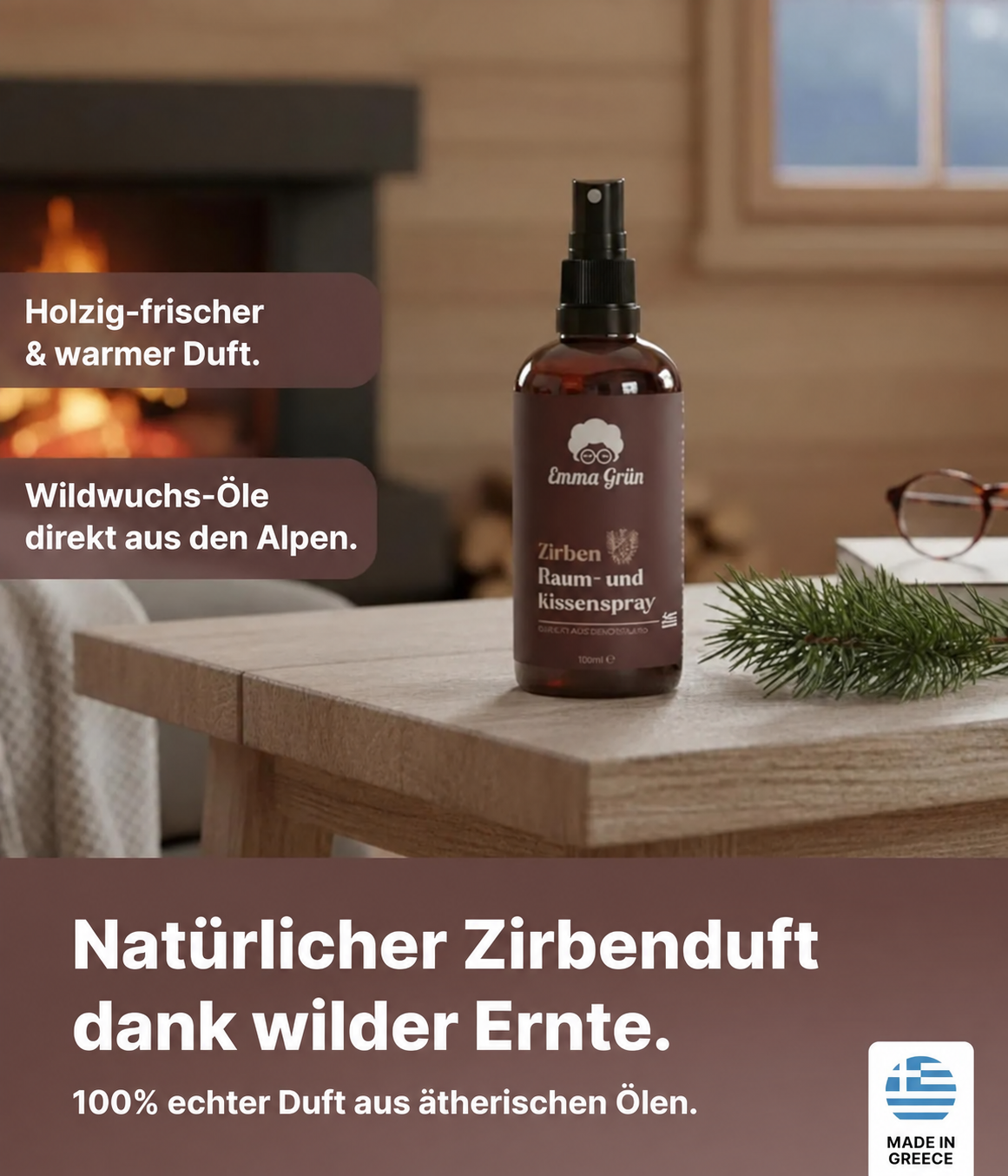 Zirbenspray (100 ml) Emma Grün