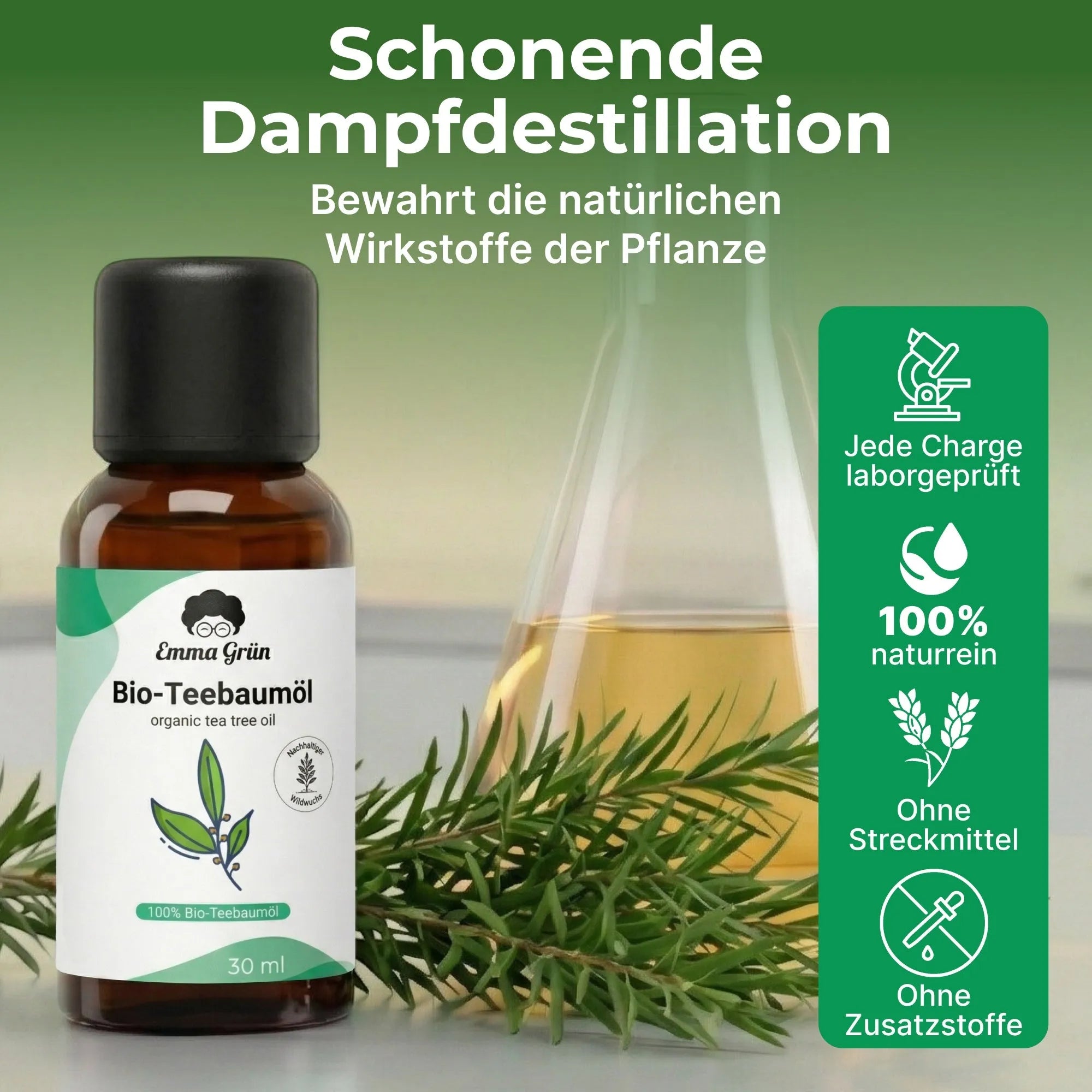 Teebaumöl (30 ml) Emma Grün
