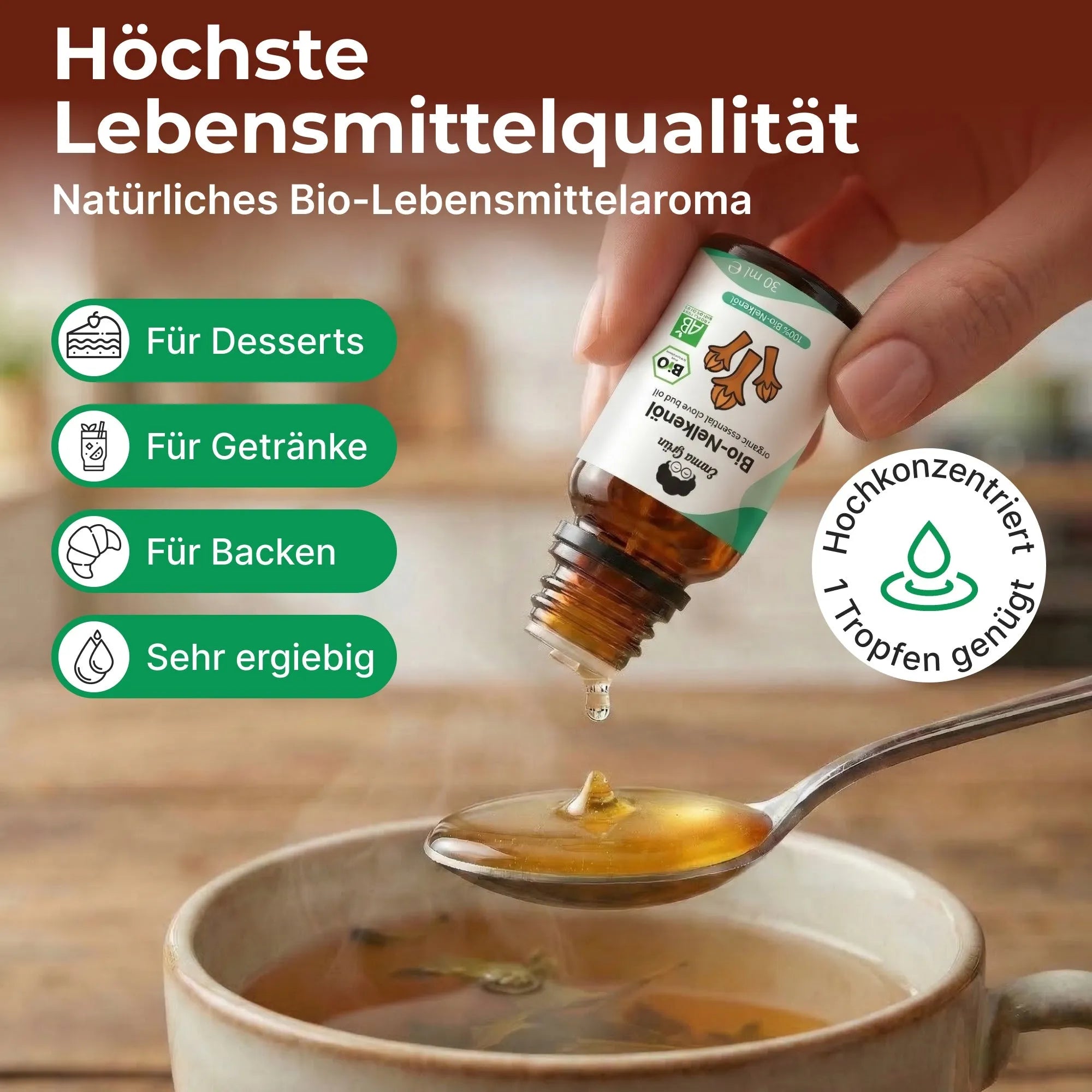 Bio-Nelkenöl (30 ml) Emma Grün