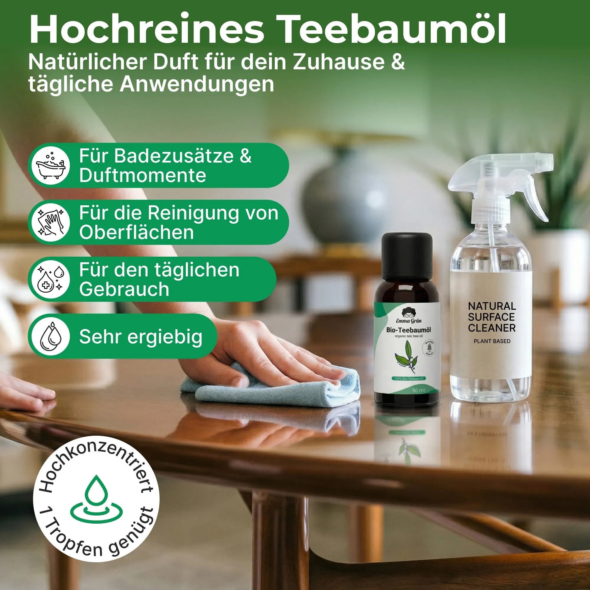 Teebaumöl (30 ml) Emma Grün