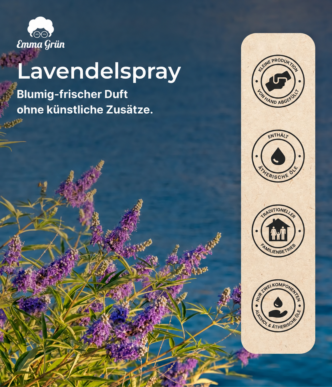 Lavendelspray (100 ml) Emma Grün