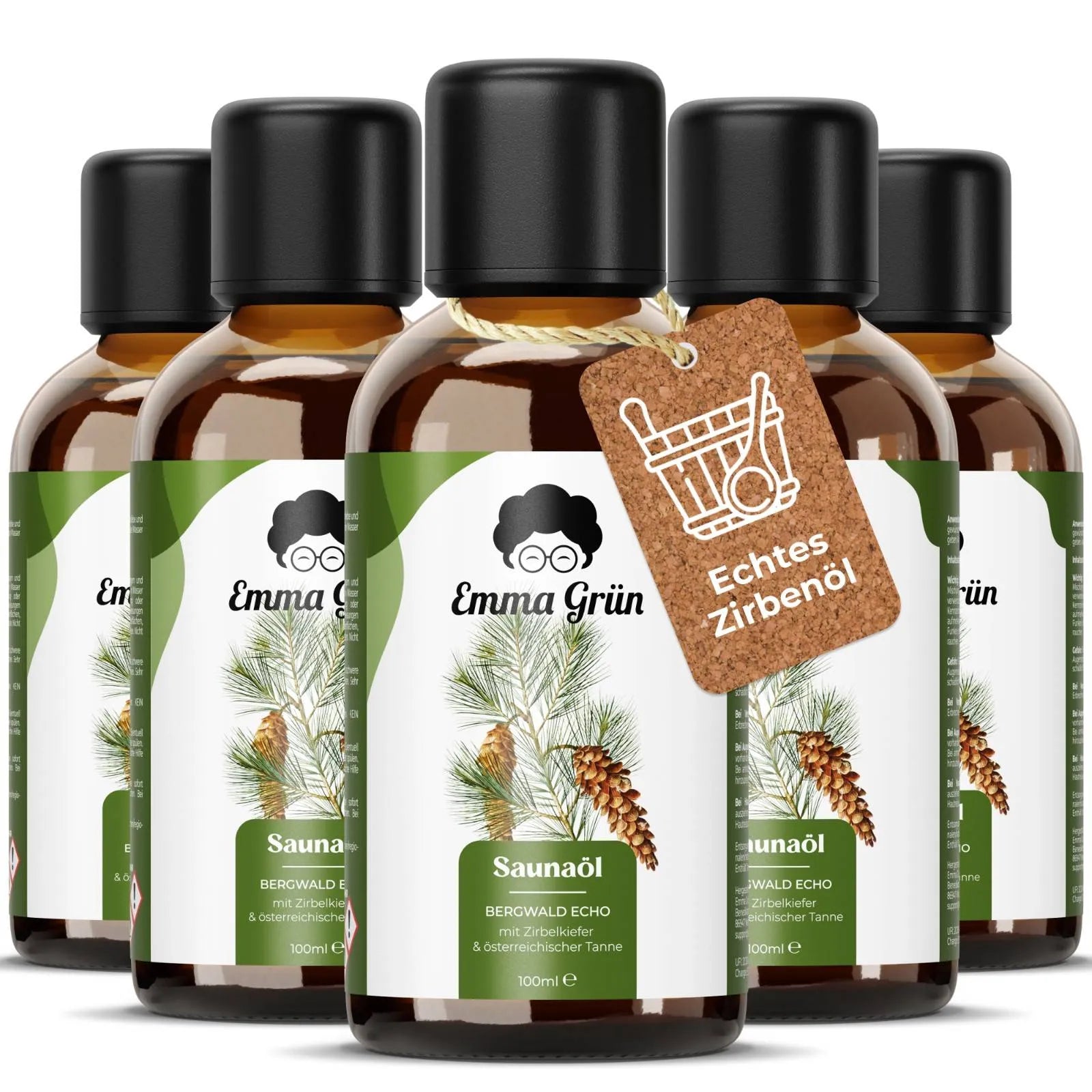 Saunaaufguss Bergwald Echo Emma Grün 5 x 100 ml