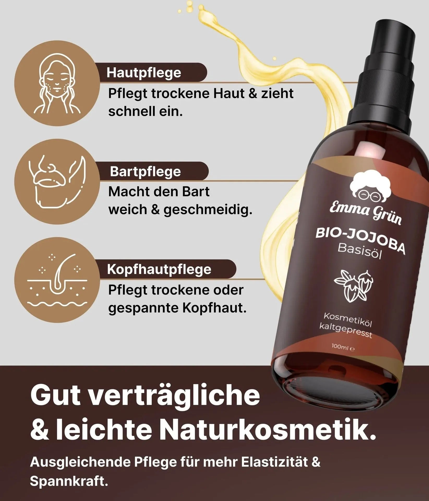 Bio-Jojobaöl (100 ml) Emma Grün
