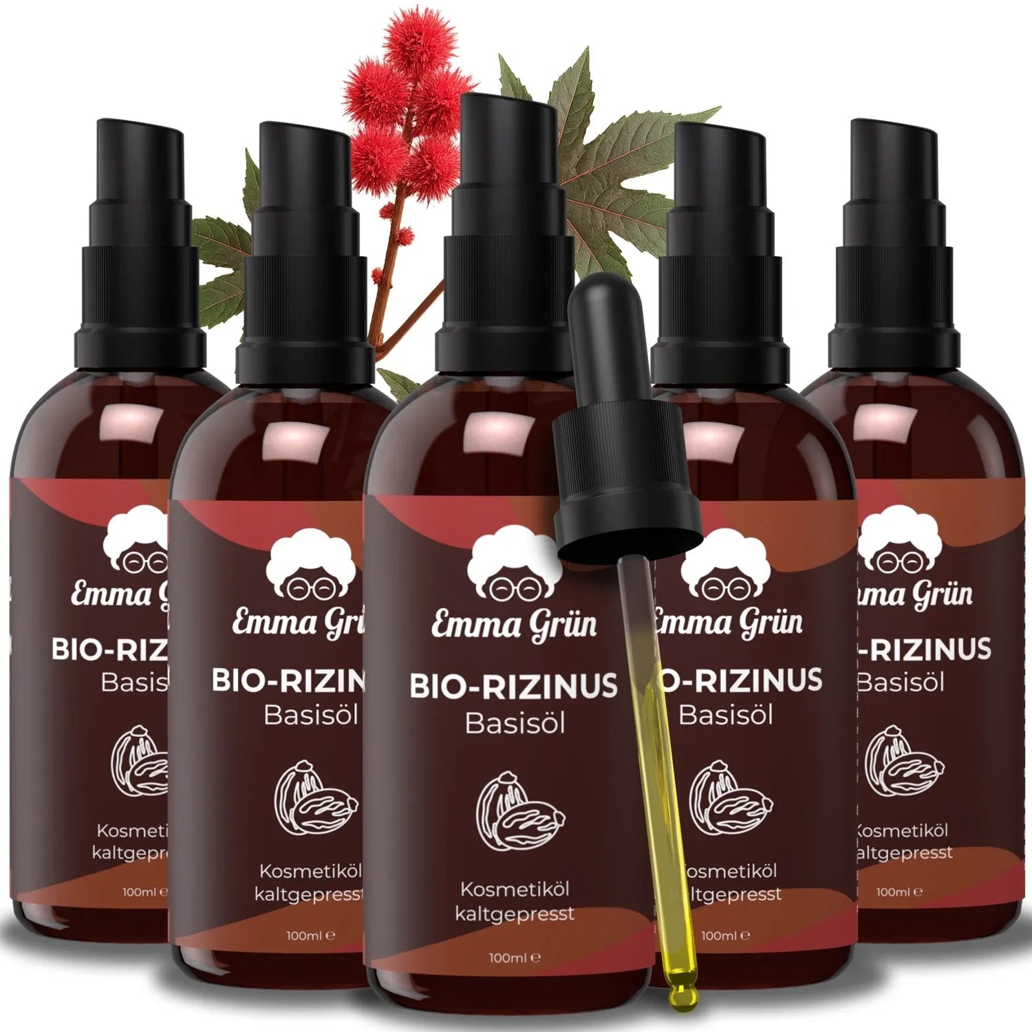 Bio-Rizinusöl (100 ml) Emma Grün 5 x 100 ml