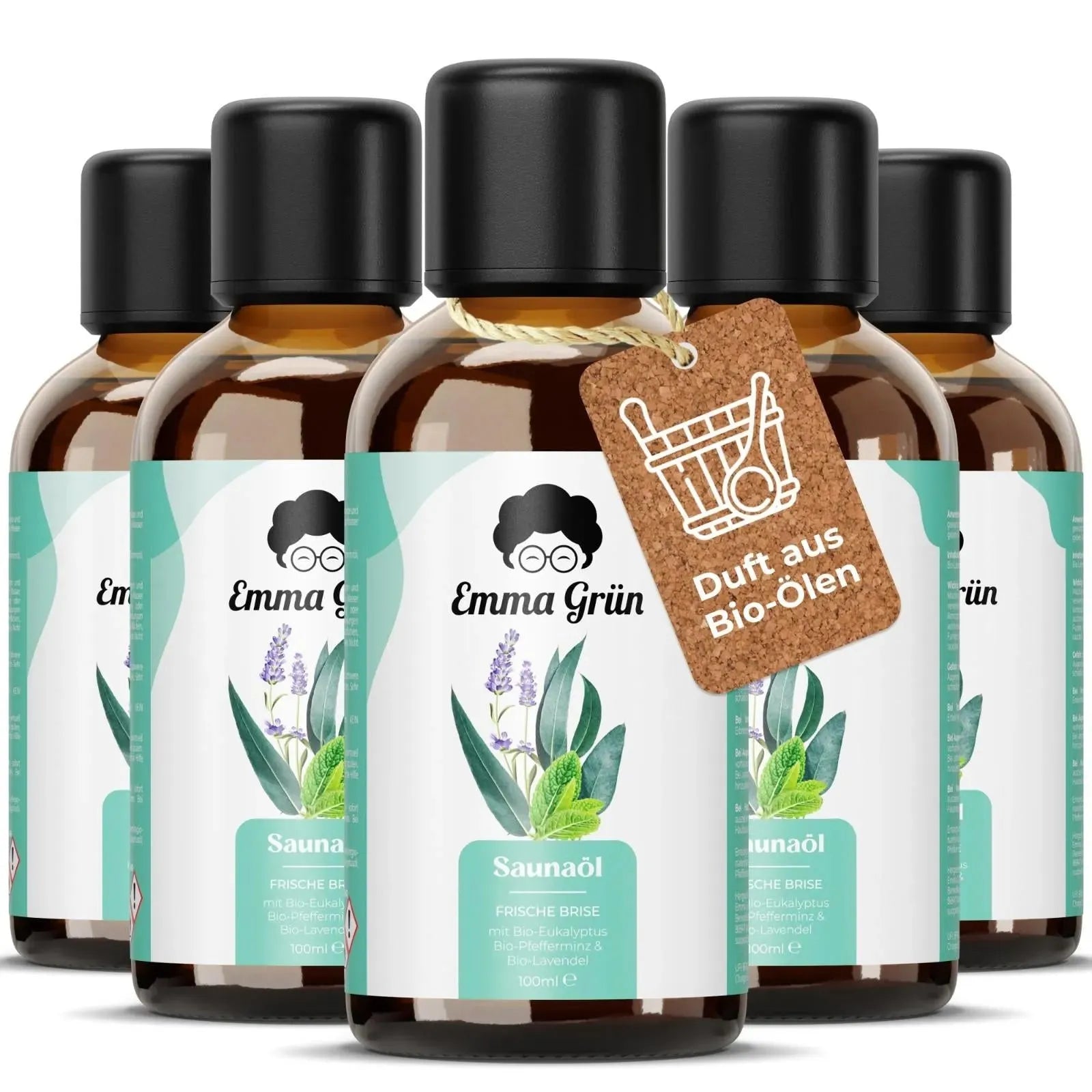 Bio-Saunaaufguss Frische Brise Emma Grün 5 x 100 ml