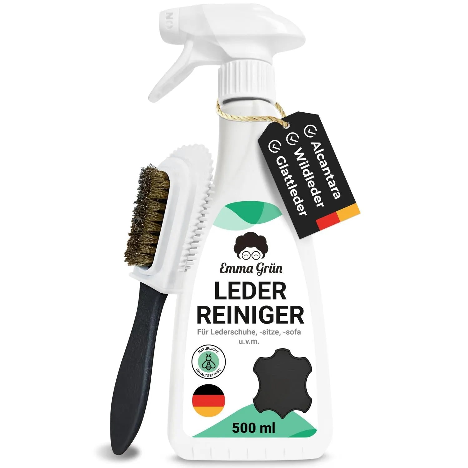 Lederreiniger mit Wildlederbürste (500 ml) Emma Grün 500 ml