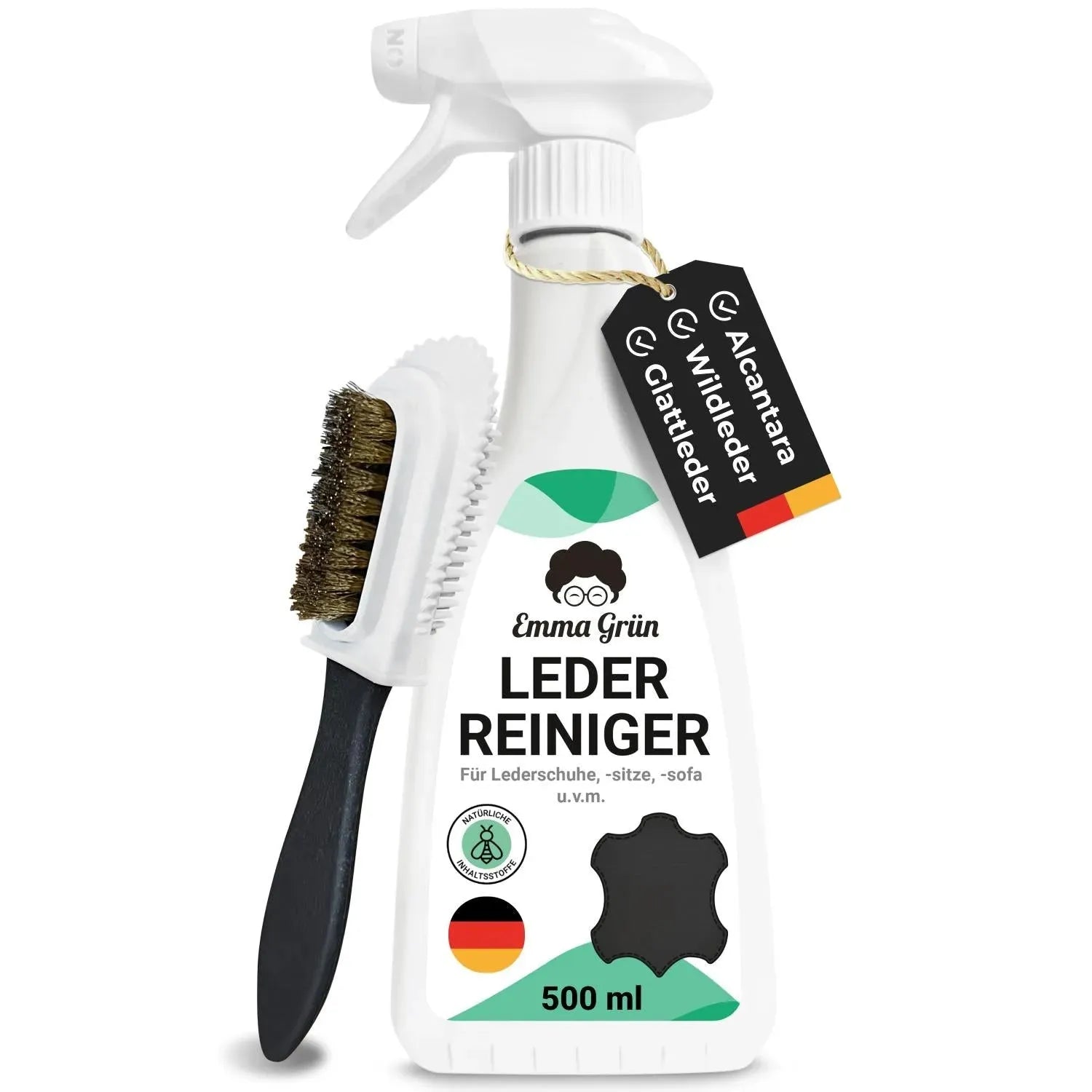 Lederreiniger mit Wildlederbürste (500 ml) Emma Grün 500 ml