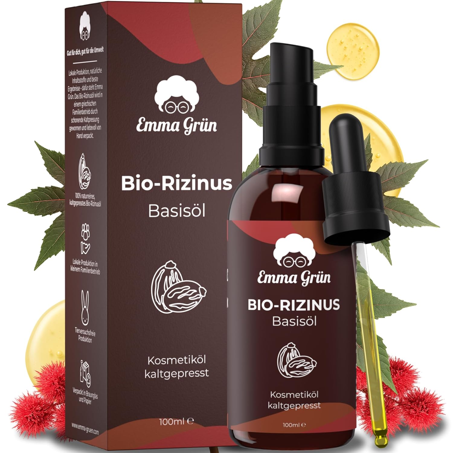 Bio-Rizinusöl (100 ml) Emma Grün 100 ml