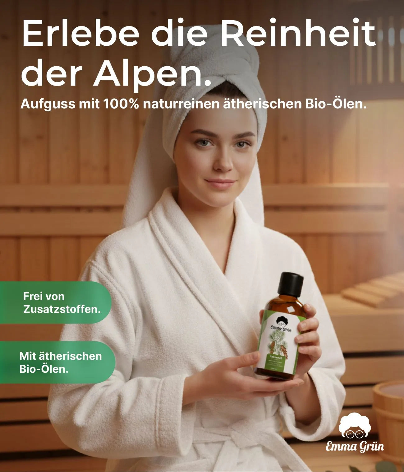 Saunaaufguss Bergwald Echo Emma Grün