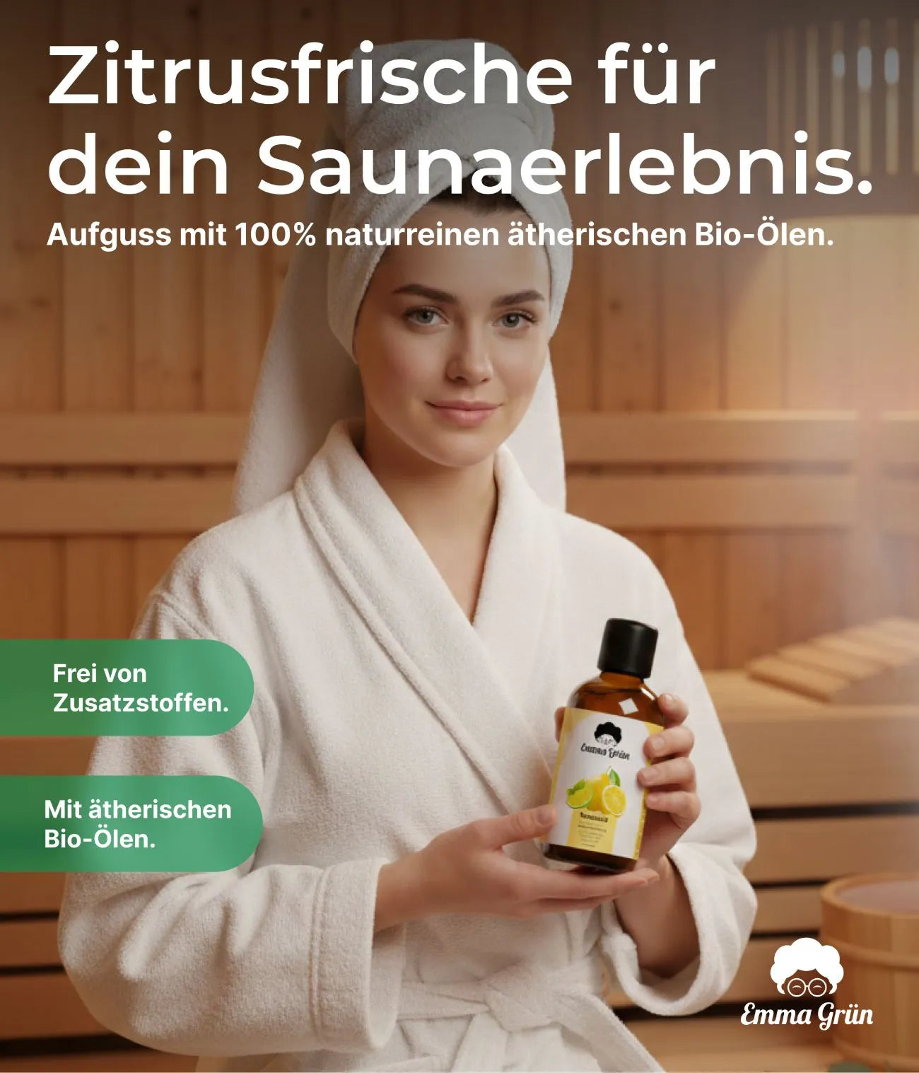 Bio-Saunaaufguss Zitrus Garten Emma Grün