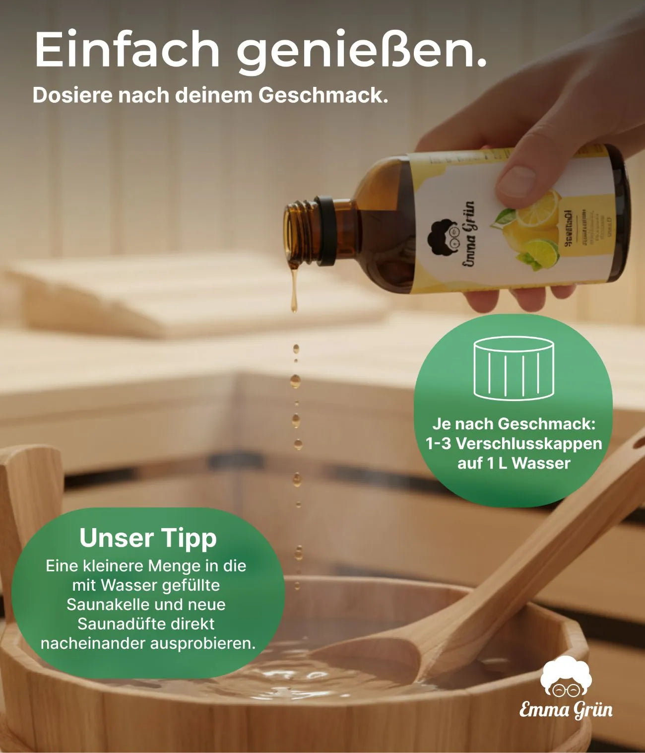 Bio-Saunaaufguss Zitrus Garten Emma Grün