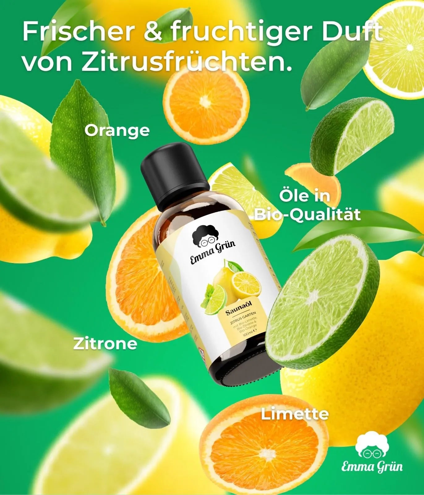 Bio-Saunaaufguss Zitrus Garten Emma Grün