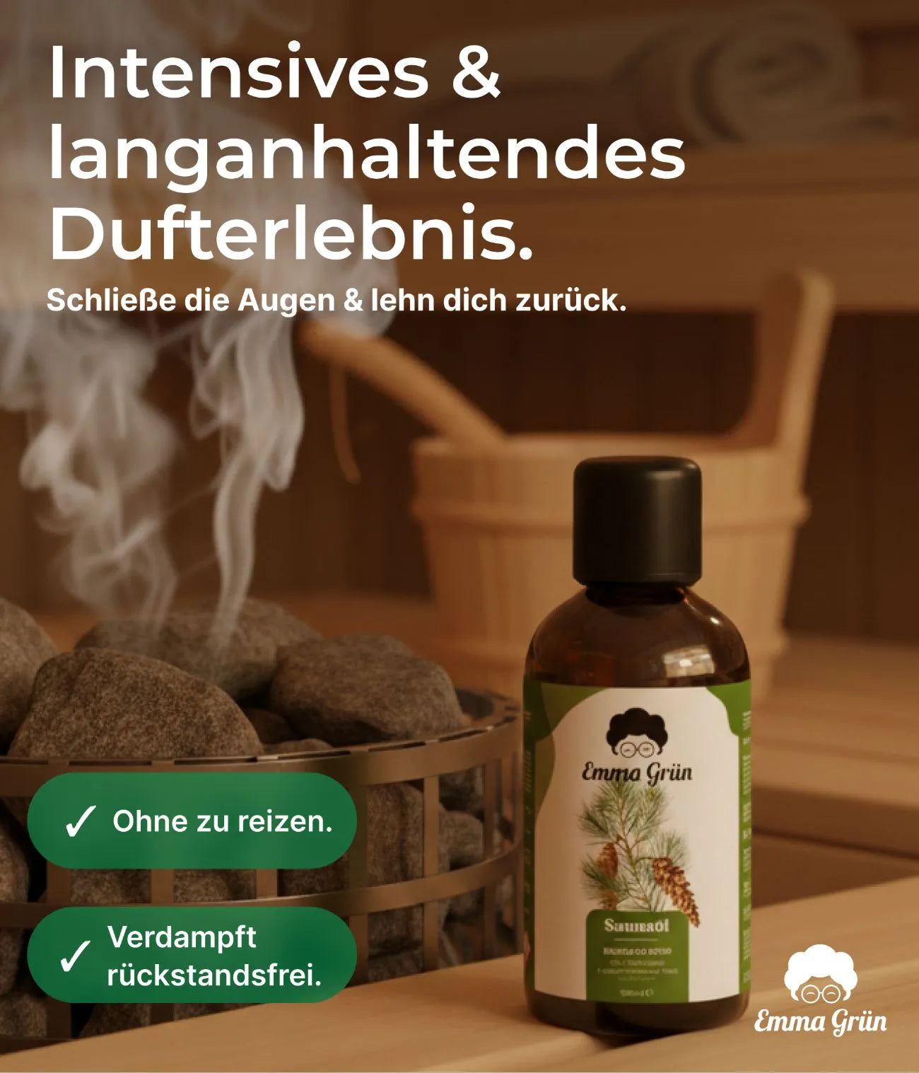 Saunaaufguss Bergwald Echo Emma Grün