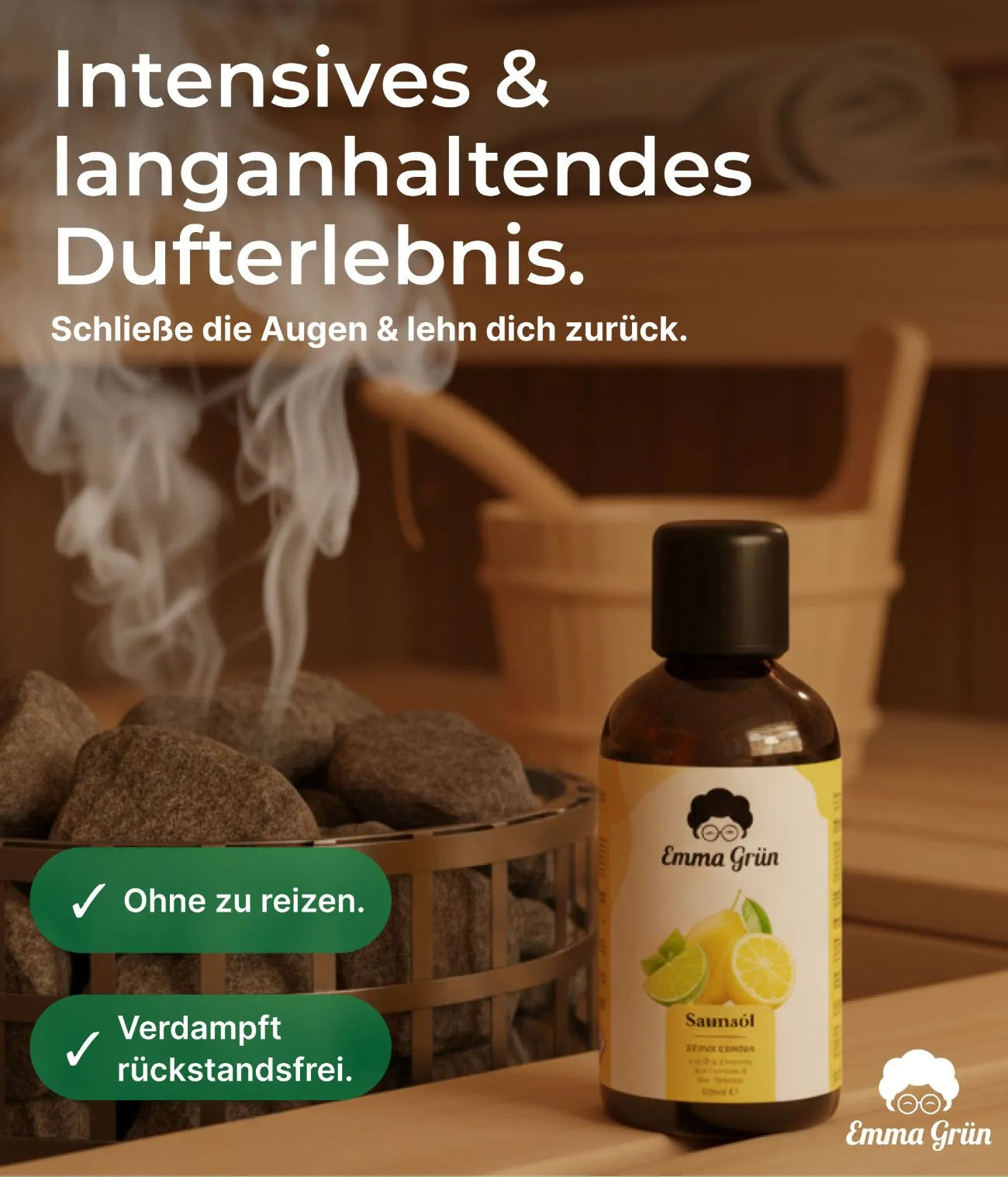 Bio-Saunaaufguss Zitrus Garten Emma Grün