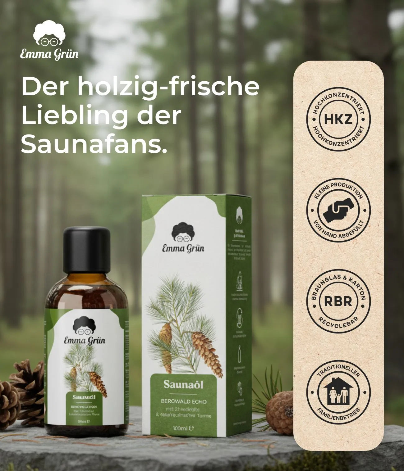 Saunaaufguss Bergwald Echo Emma Grün