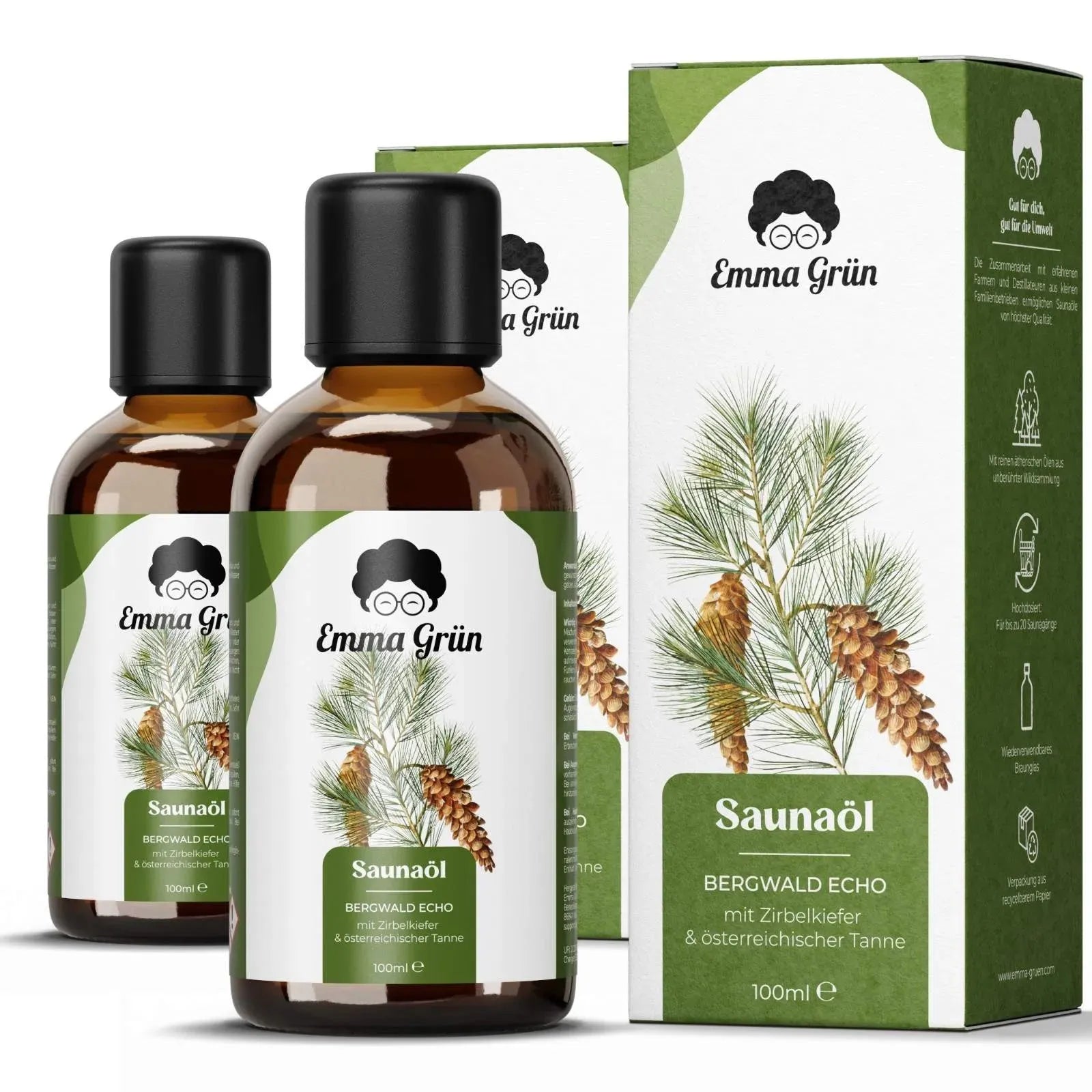 Saunaaufguss Bergwald Echo (100 ml) Emma Grün 2 x 100 ml
