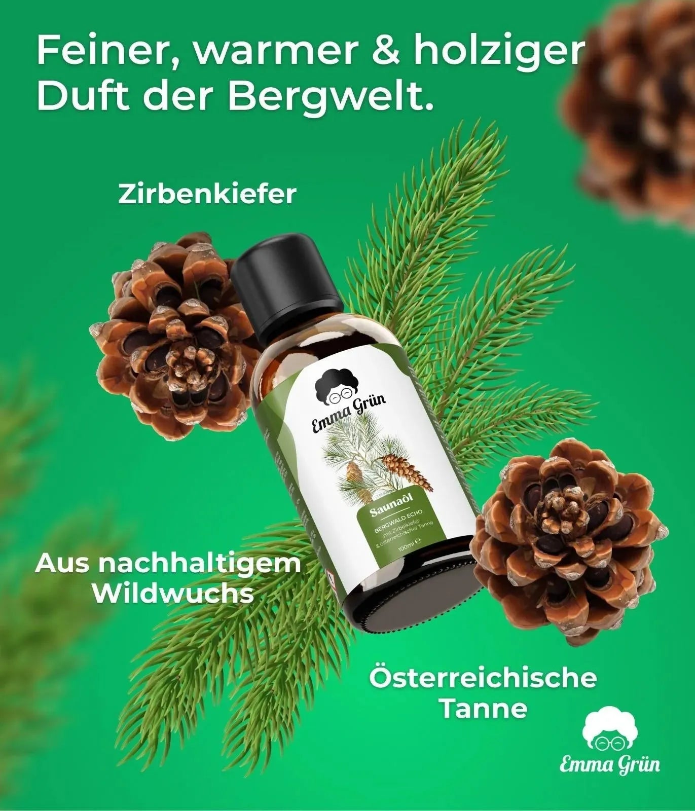 Saunaaufguss Bergwald Echo (100 ml) Emma Grün