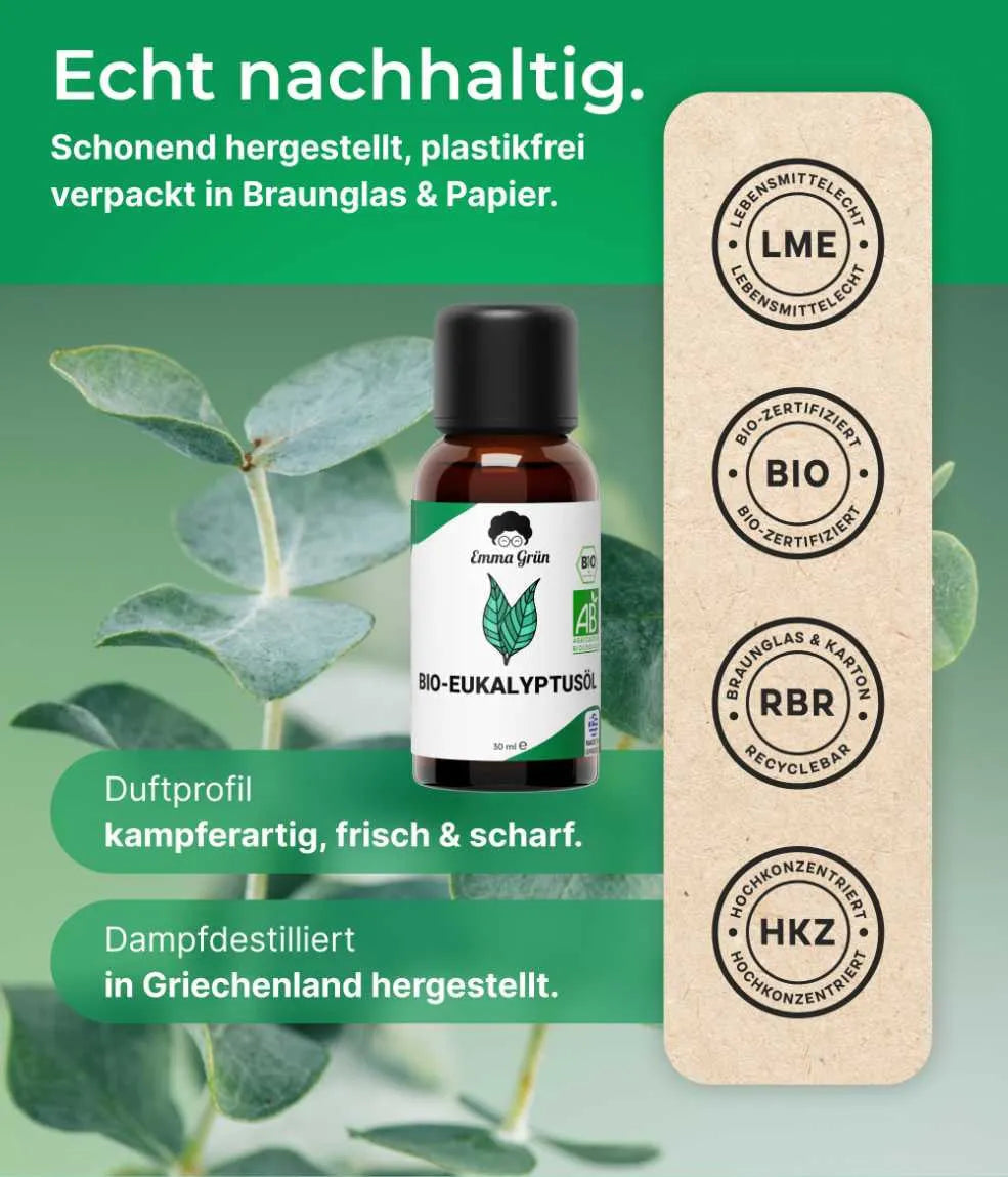 Bio-Eukalyptusöl (30 ml) Emma Grün
