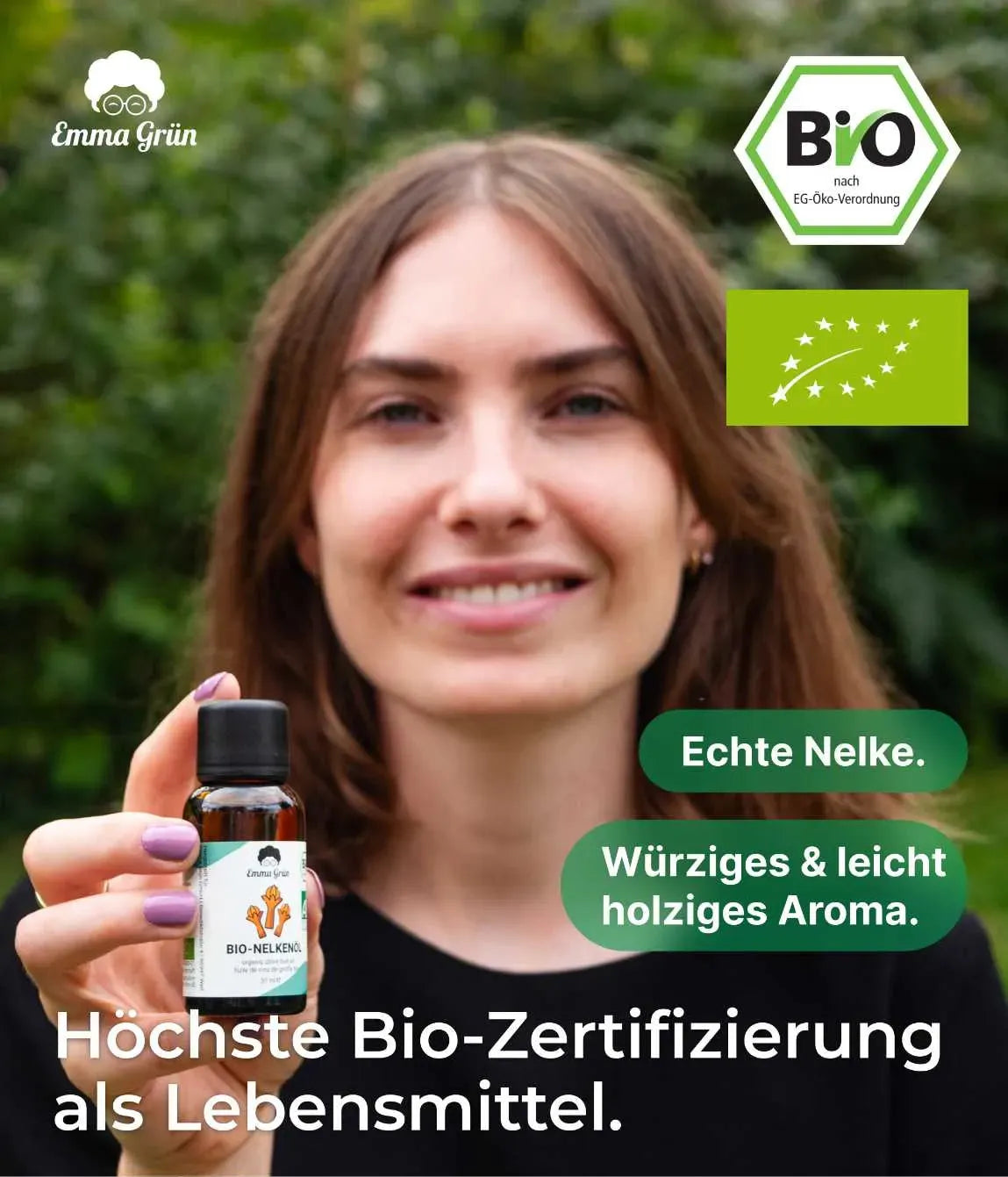 Bio-Nelkenöl (30 ml) Emma Grün