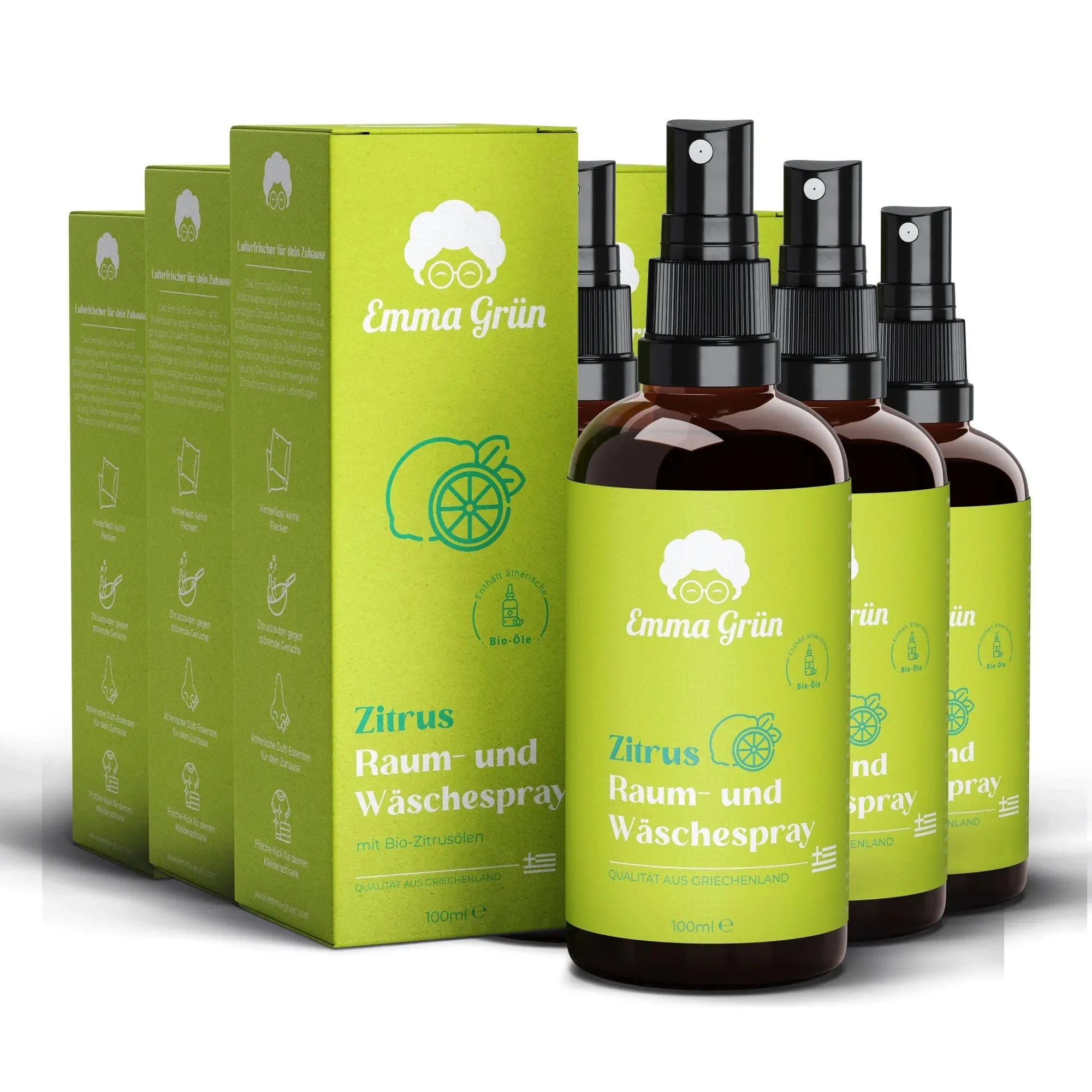 Bio Zitrus Raumspray Emma Grün 5 x 100 ml