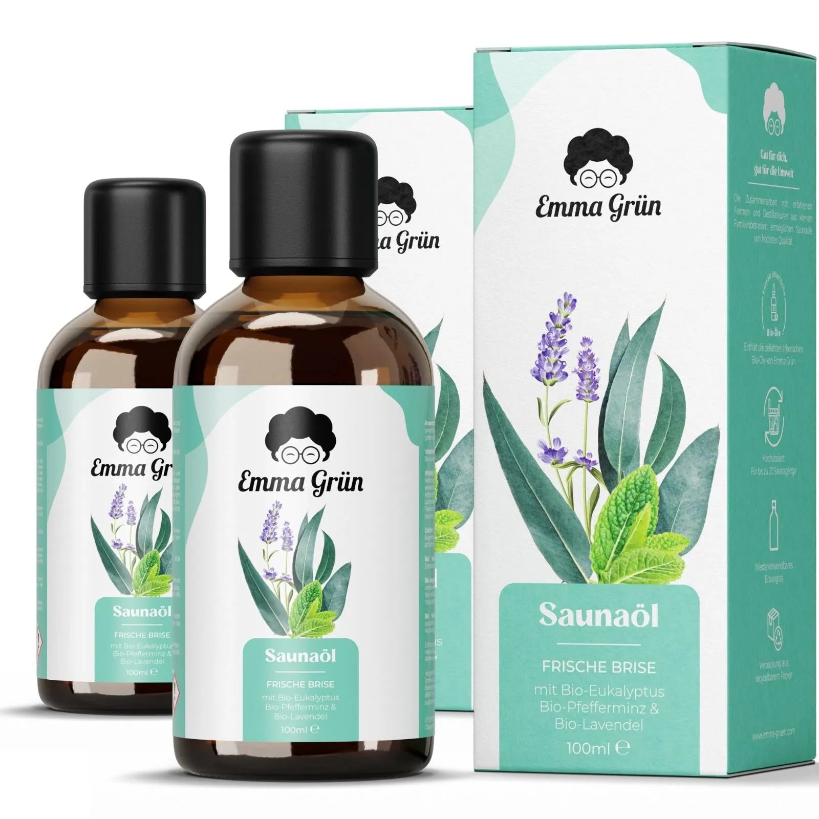 Bio-Saunaaufguss Frische Brise Emma Grün 2 x 100 ml