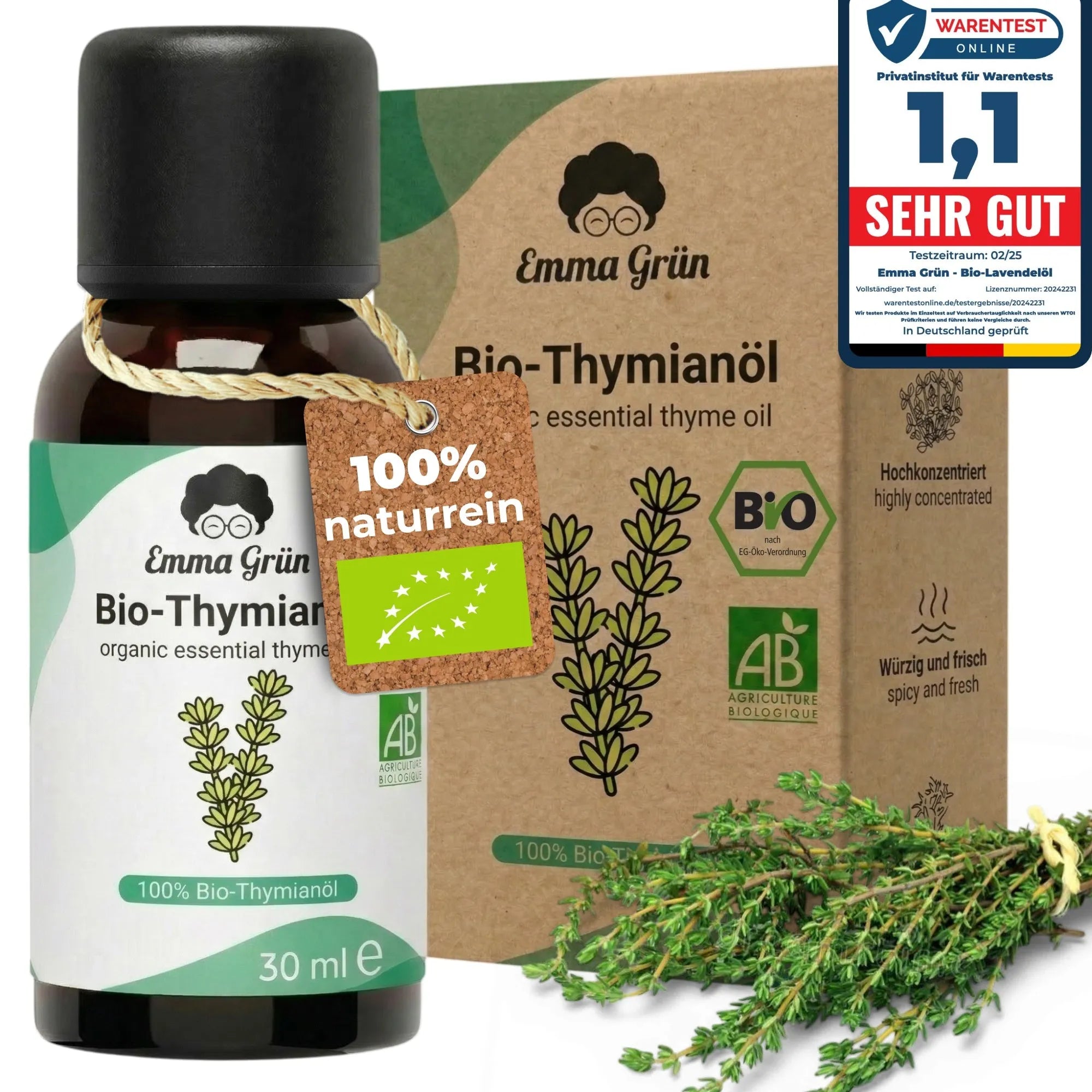 Bio-Thymianöl (30 ml) Emma Grün 30 ml