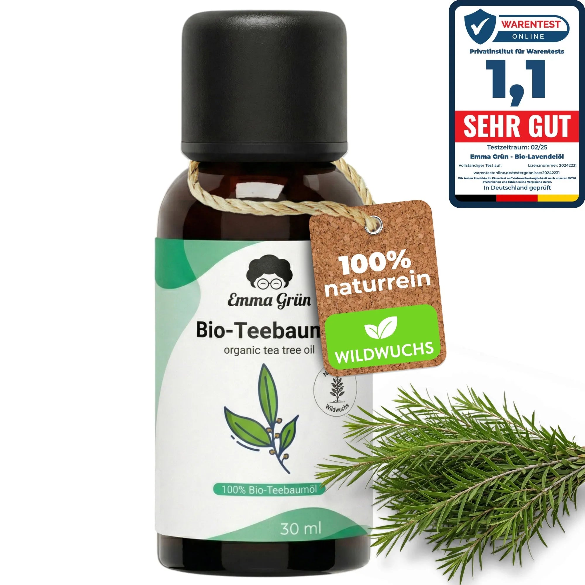 Teebaumöl (30 ml) Emma Grün