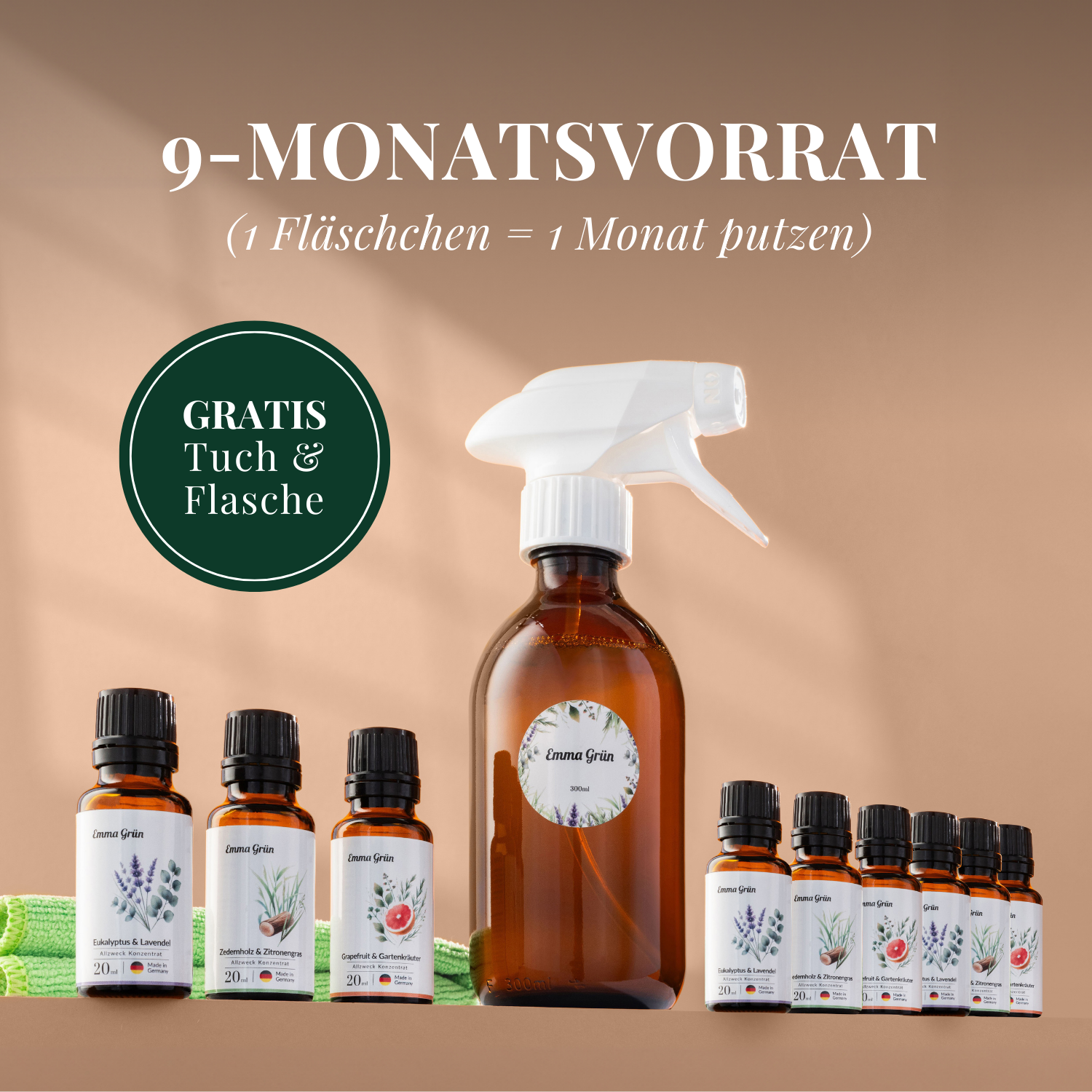 Allzweck Konzentrate Starterset Emma Grün 9 Monate Vorrat