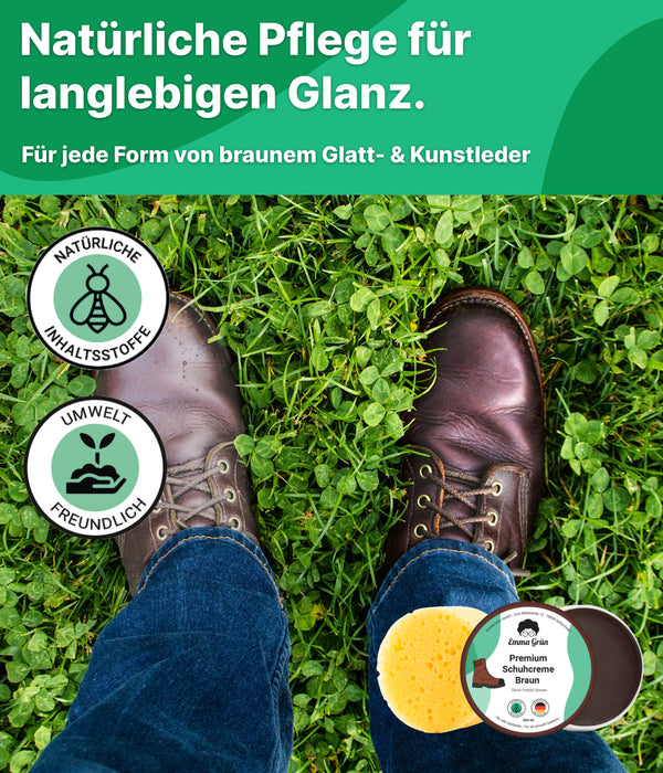 Schuhcreme für Soft- und Glattleder 200 ml, Schuhwachs zum Schutz vor Feuchtigkeit & Schmutz