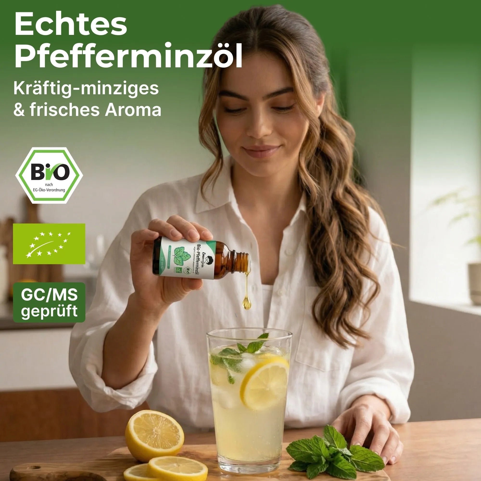 Bio-Pfefferminzöl (30 ml) Emma Grün