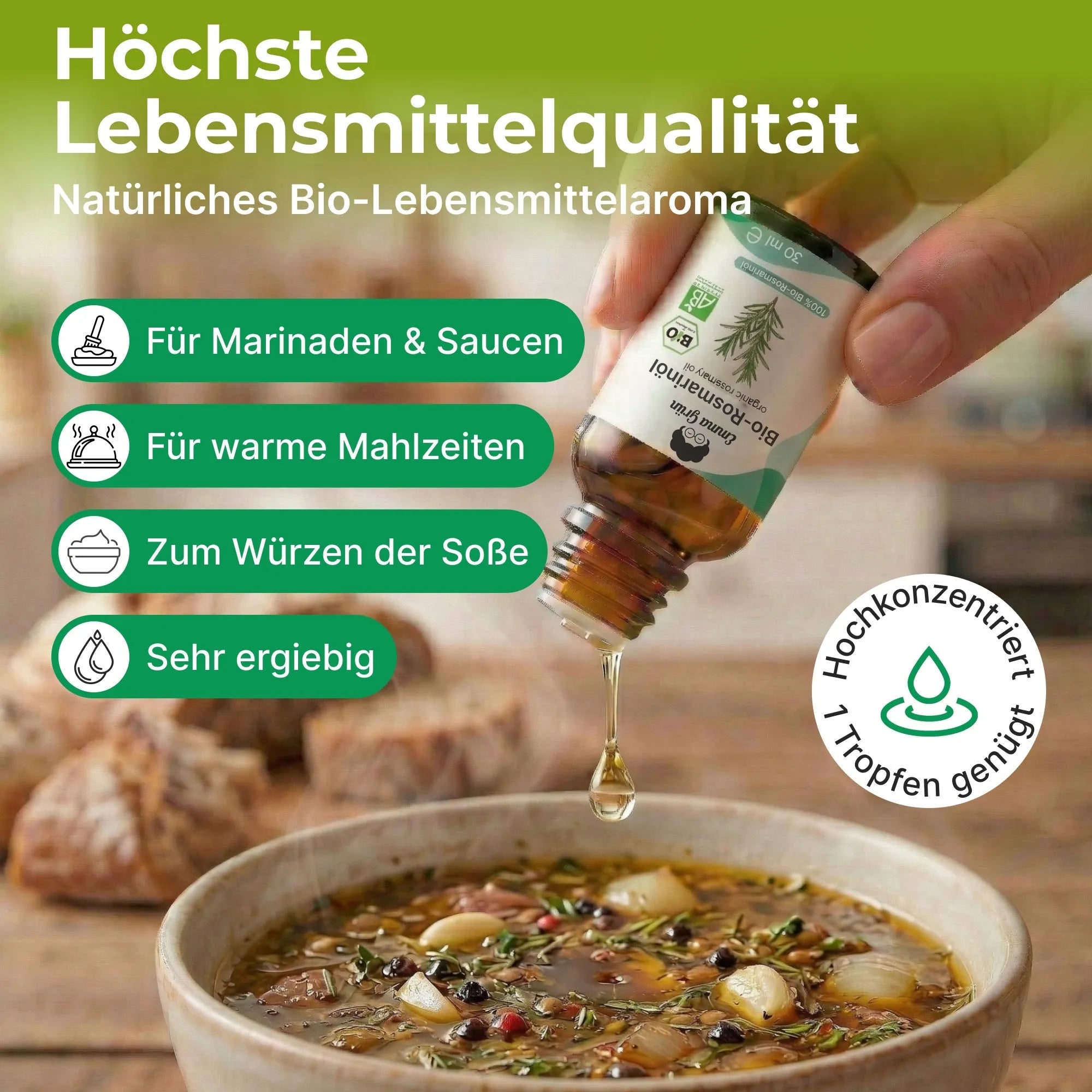 Bio-Rosmarinöl (30 ml) Emma Grün