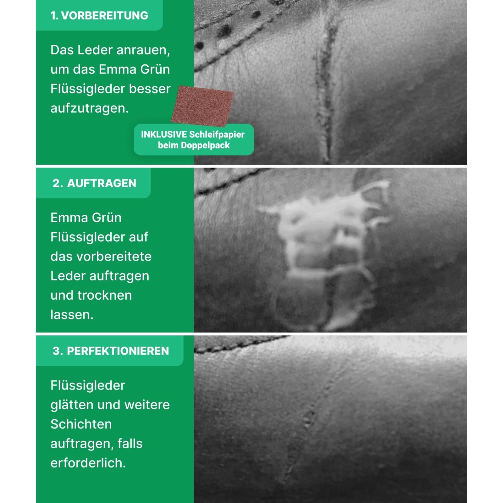 Flüssigleder Emma Grün