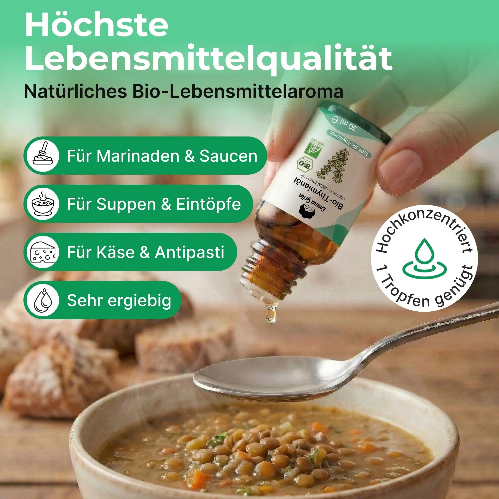 Bio-Thymianöl (30 ml) Emma Grün