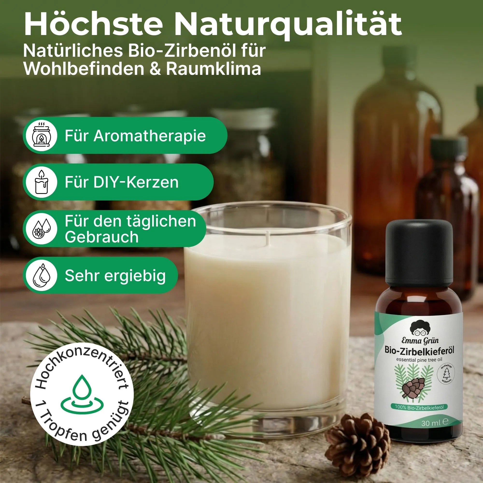 Zirbelkieferöl (30 ml) Emma Grün