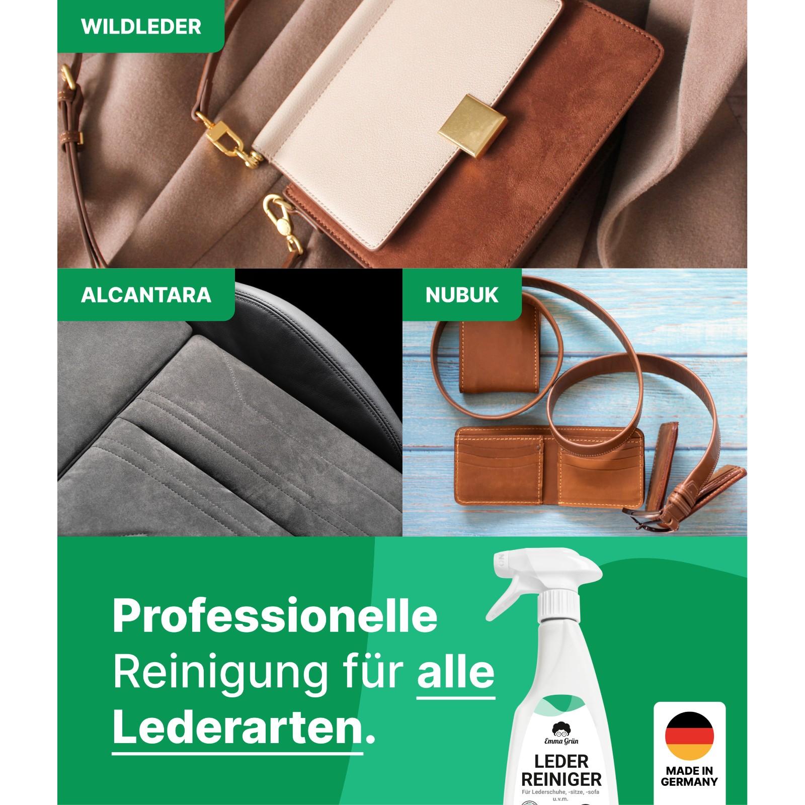 Leder Reparatur Set mit Reiniger, Flüssigleder & Schleifmatte Emma Grün