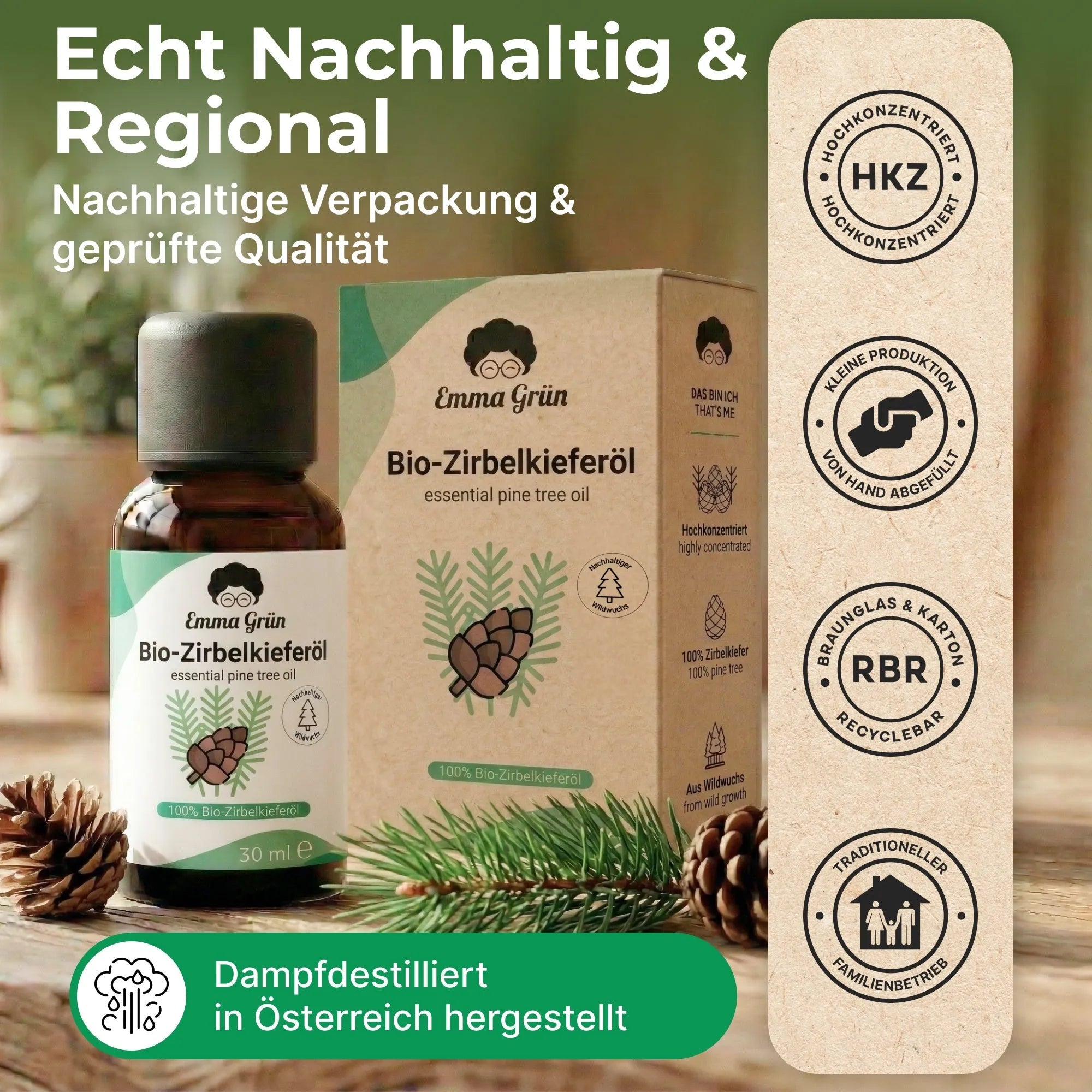 Zirbelkieferöl (30 ml) Emma Grün