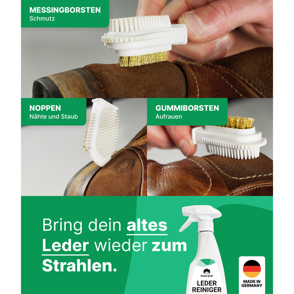 Lederreiniger 500ml mit Wildleder-Kombibürste