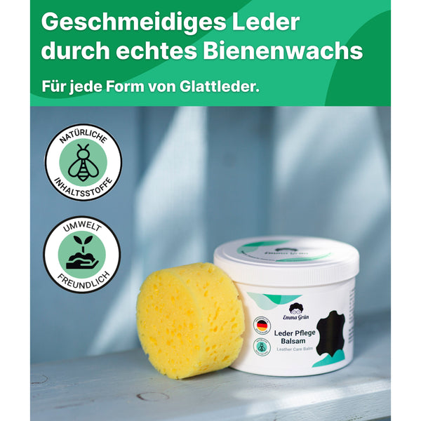 Lederbalsam 500 ml für geschmeidigen Glanz, mit Bienenwachs