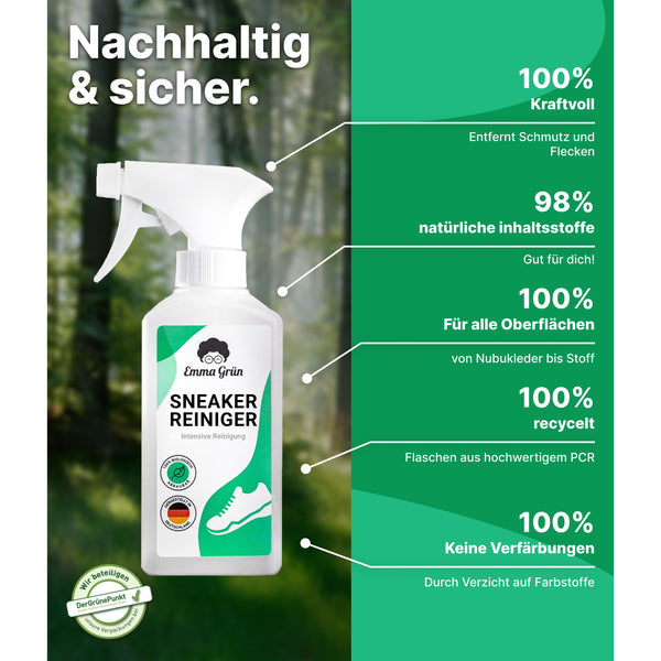 Sneaker Reiniger 250 ml mit Zubehör, natürliche Reinigung für alle Schuhe