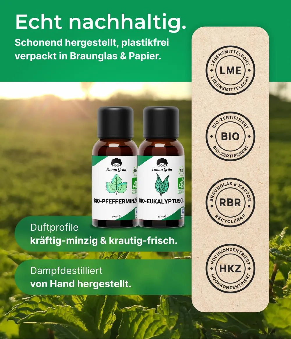 Frische Duo mit Pfefferminz- & Eukalyptusöl Emma Grün