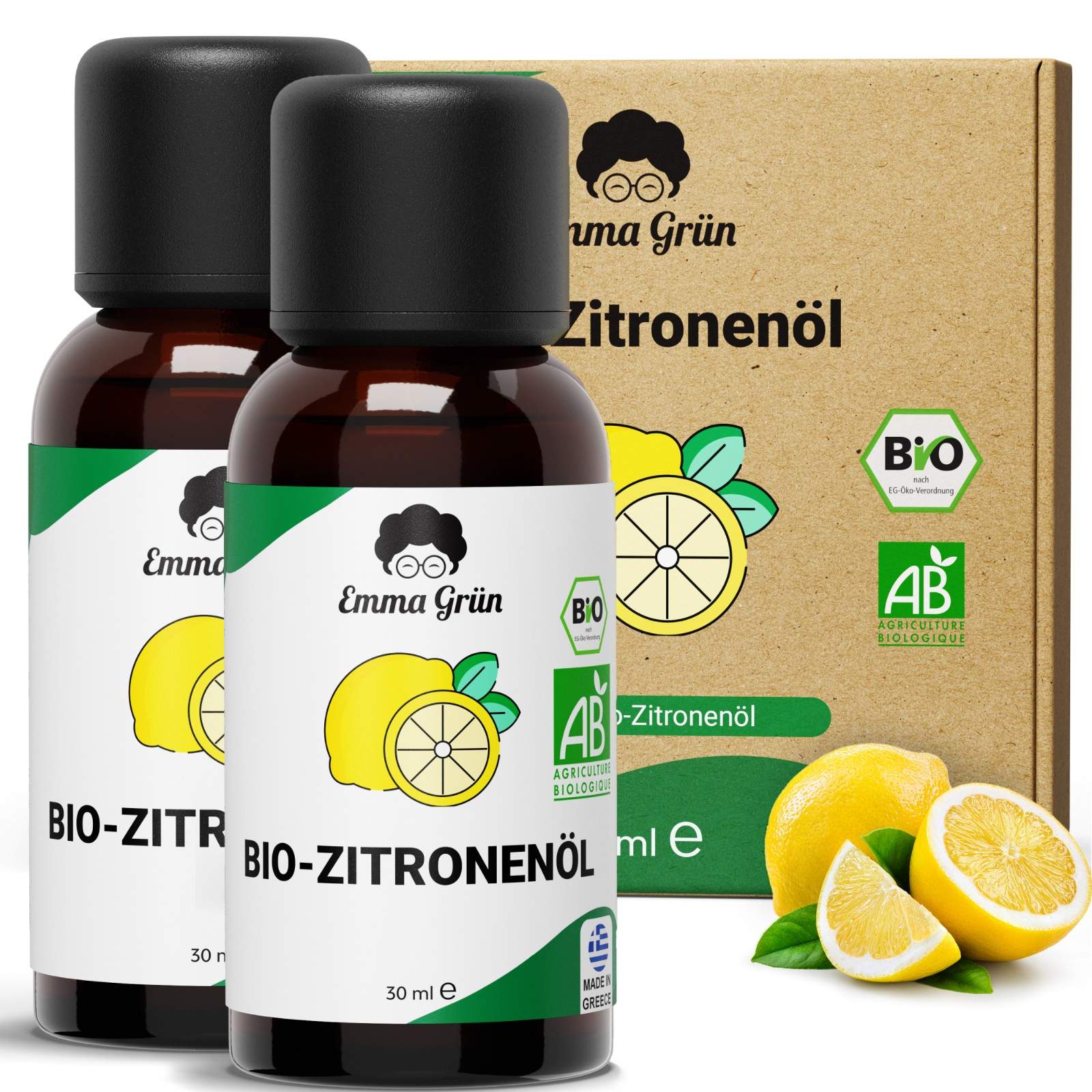 Bio-Zitronenöl Emma Grün 2 x 30 ml