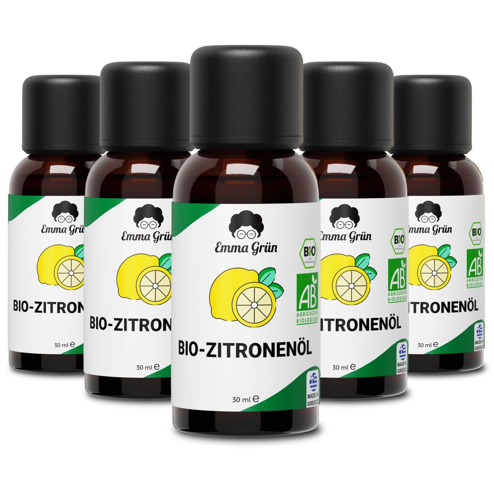 Bio-Zitronenöl Emma Grün 5 x 30 ml