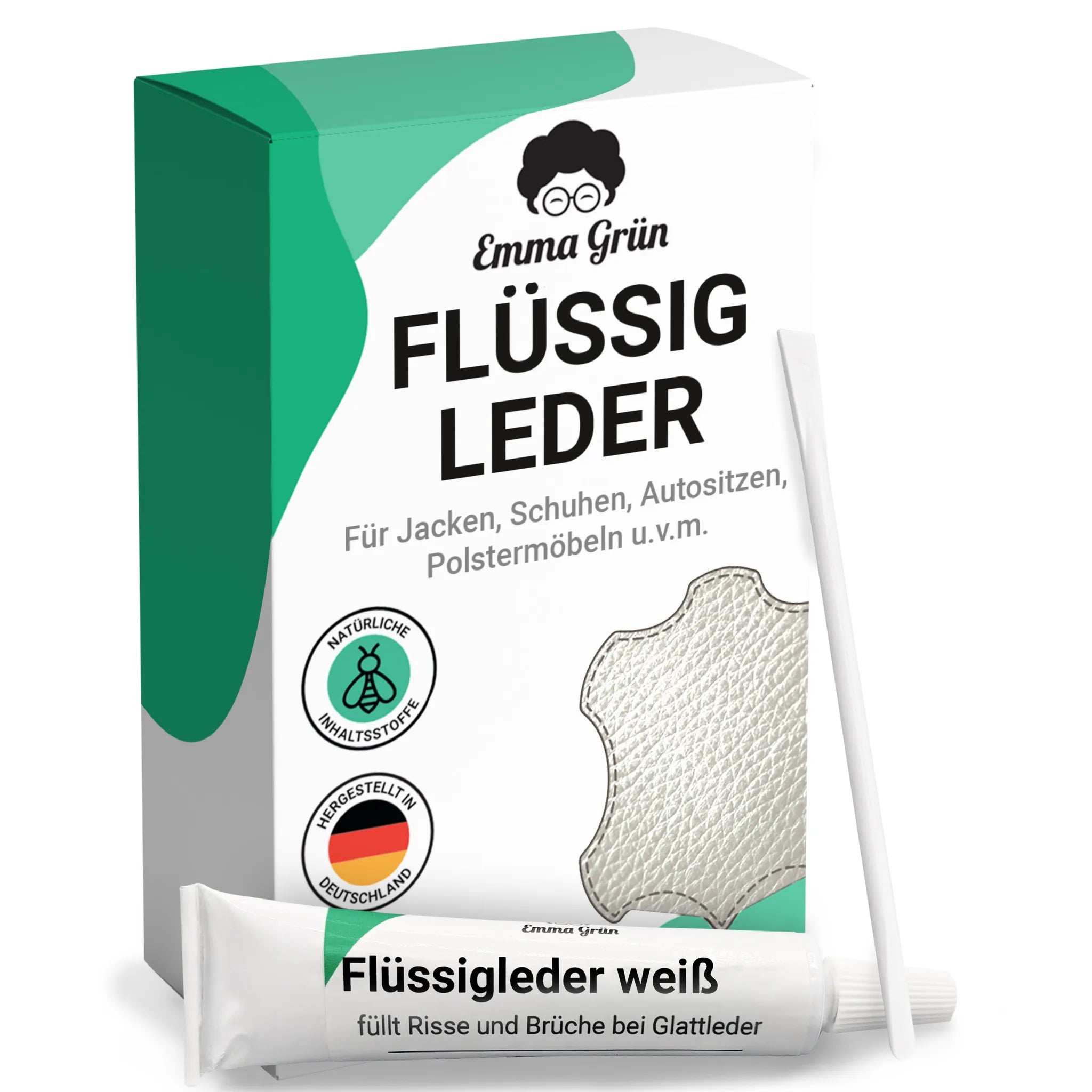Flüssigleder (7 ml / Weiß) Emma Grün 1 x Flüssigleder (7ml)