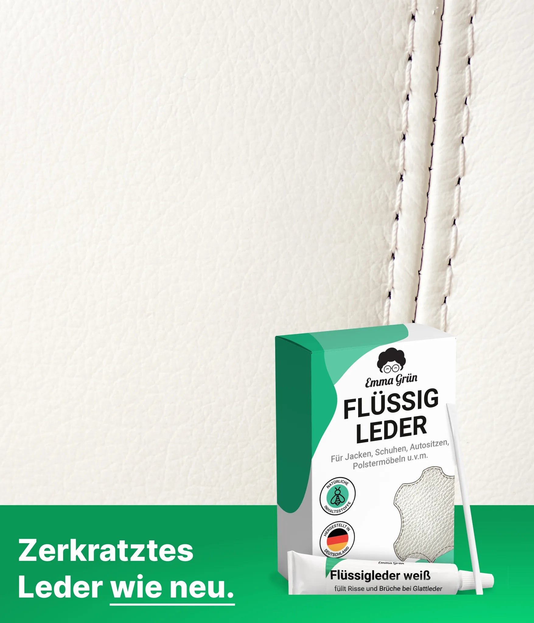 Flüssigleder (7 ml / Weiß) Emma Grün