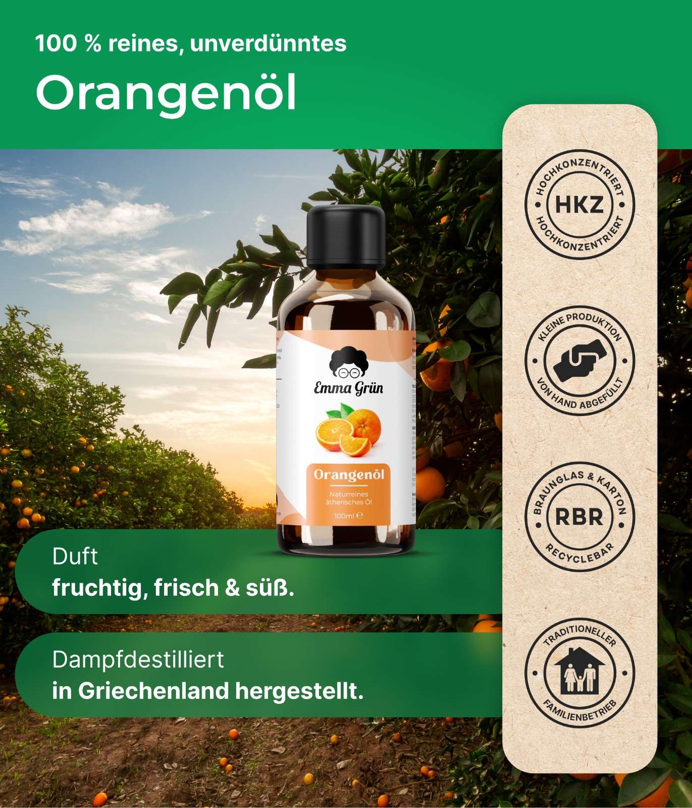 Orangenöl Emma Grün