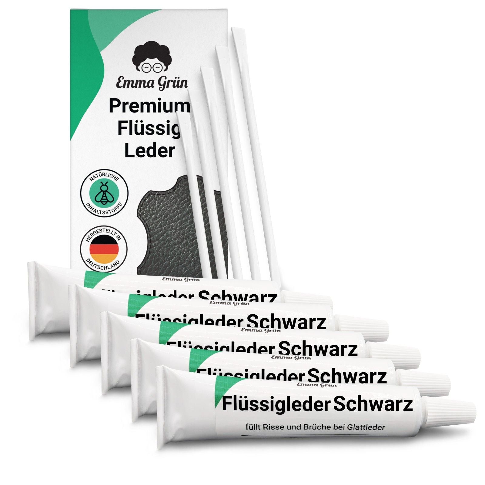 Flüssigleder Emma Grün 5 x 7 ml Schwarz