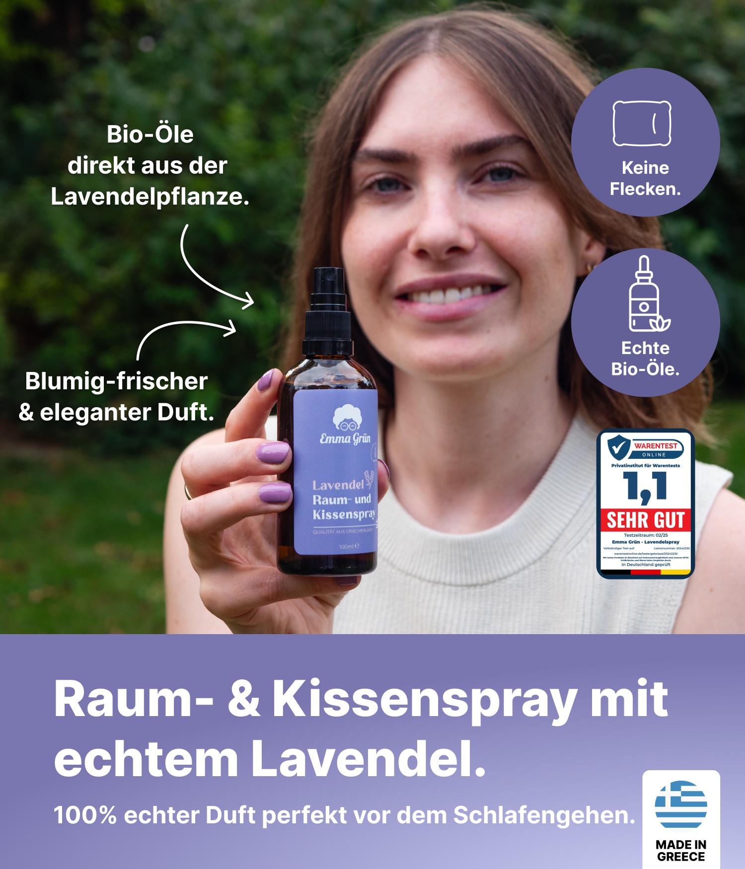 Lavendelöl Bio & Lavendelspray Set Emma Grün