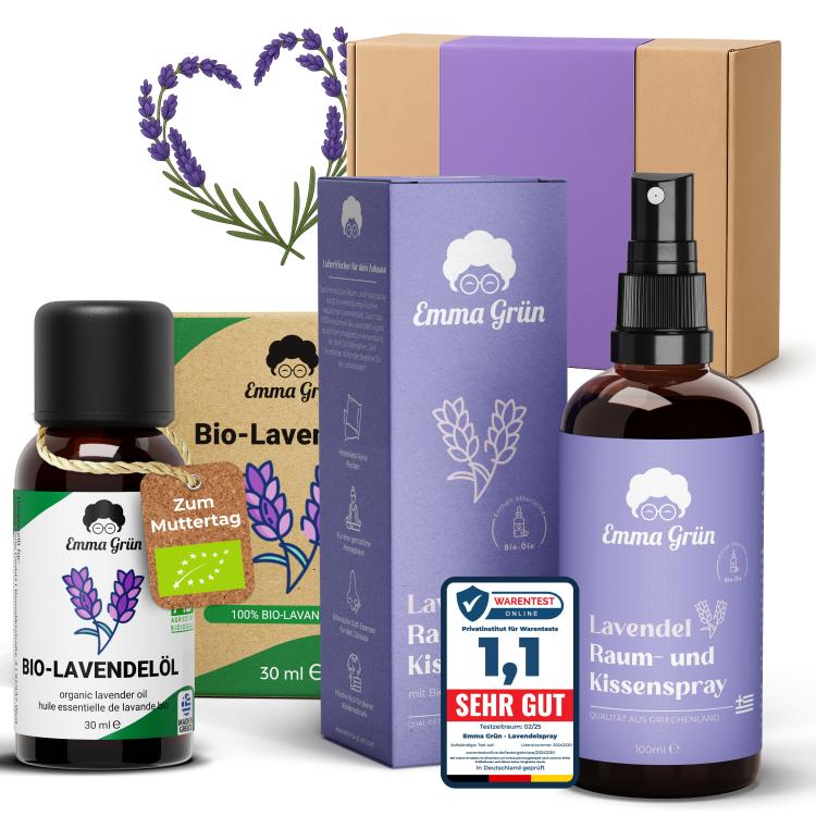 Lavendelöl Bio & Lavendelspray Set Emma Grün