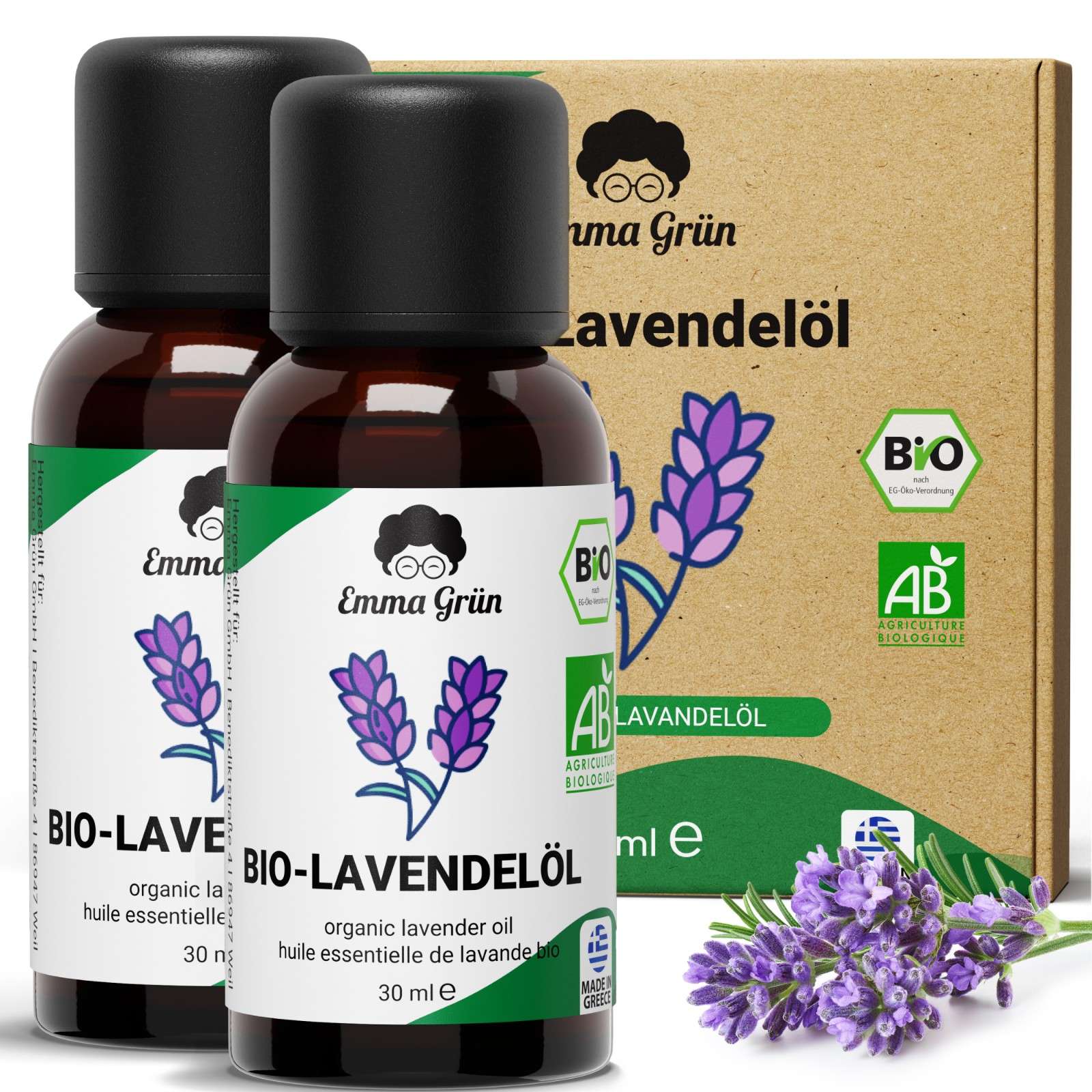 Bio-Lavendelöl Emma Grün 2 x 30 ml